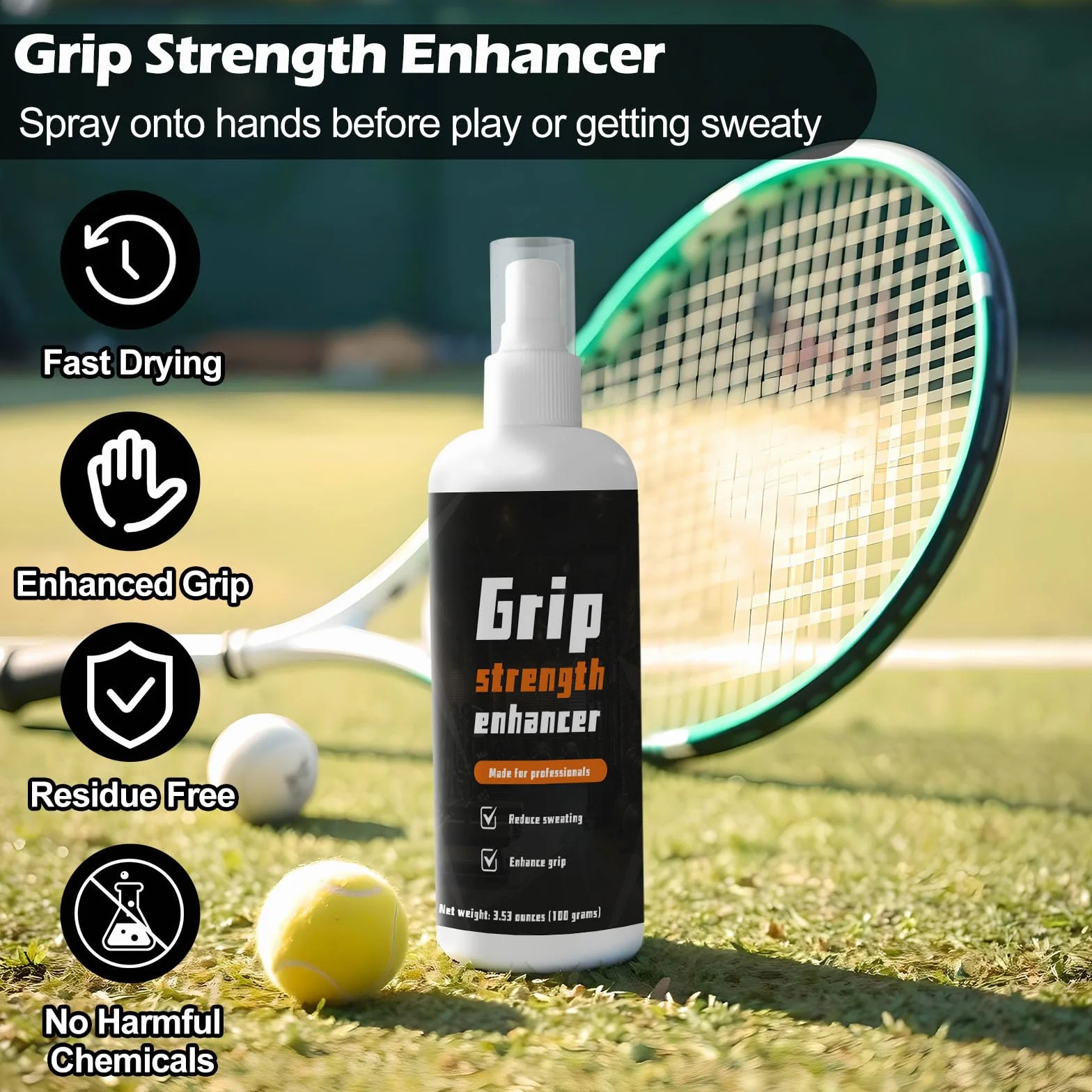 Sport Hand Grip Spray 100ml per Atleti Tennis Basket Baseball