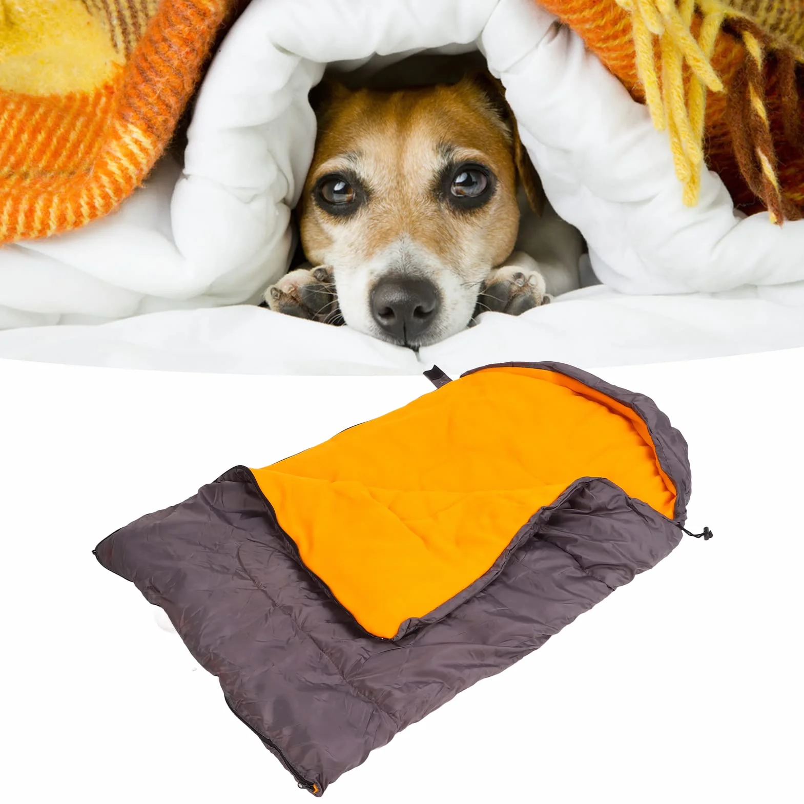 Sacco a pelo per cani, impermeabile, caldo, con borsa portaoggetti, per viaggi, campeggio, escursionismo, zaino in spalla, 90 x 70 cm