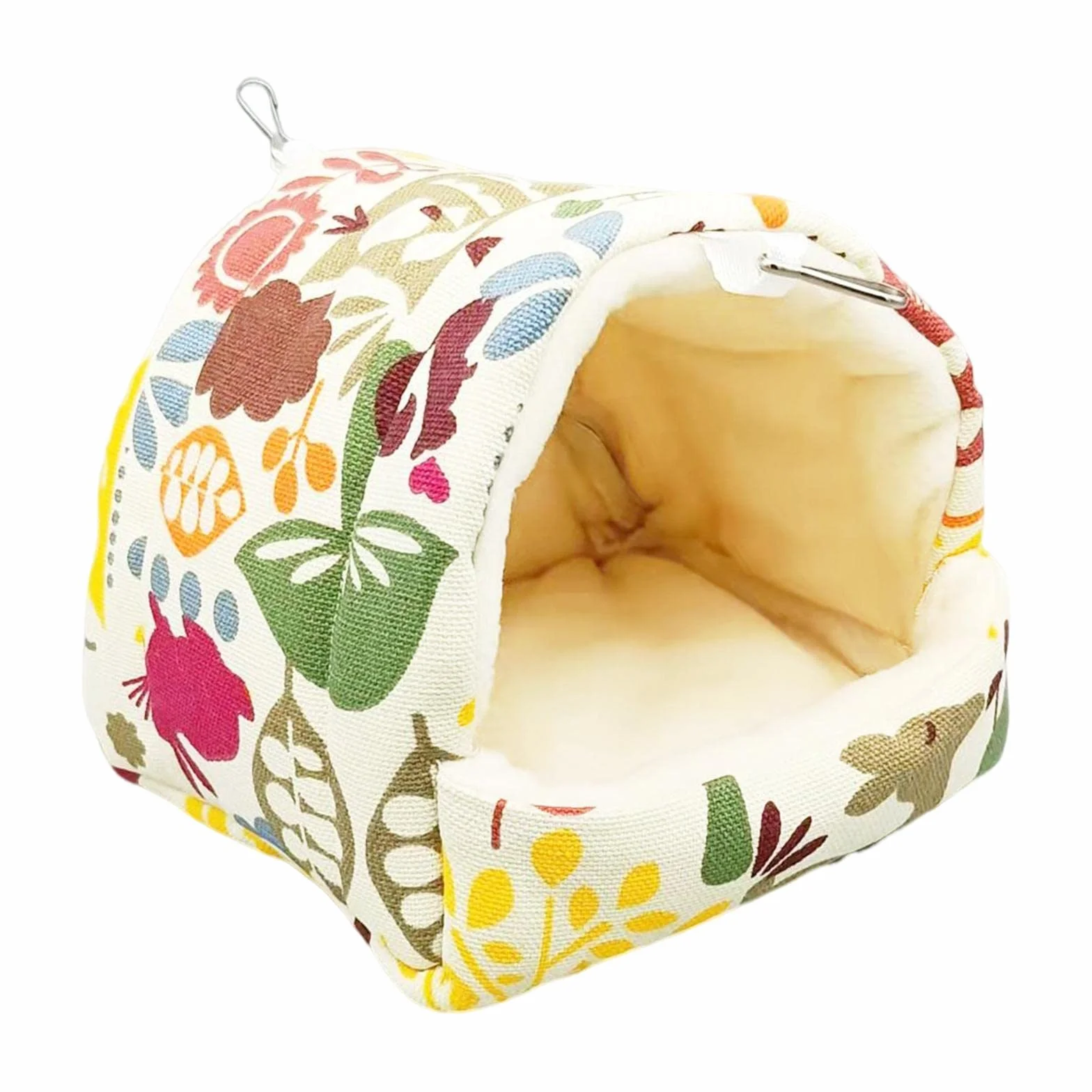 Generico Inverno Pappagallo Gabbia Hideaway Grotta Peluche Capannone Gabbia per Uccelli Letto a Pelo Casa Capanna Uccello Appeso Nido per Inseparabili, 15 cm x 15 cm x 14,5 cm