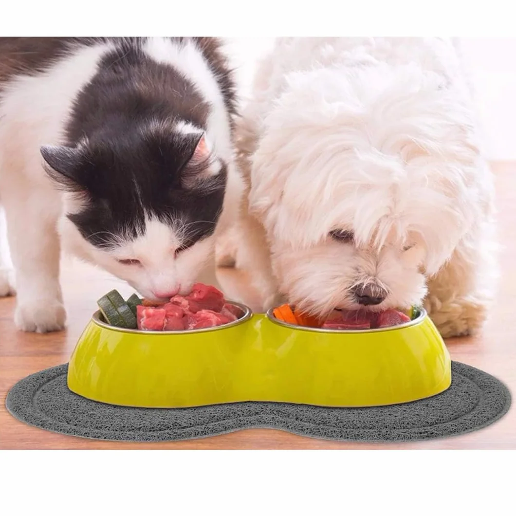 PARENCE.- Tappetino antiscivolo per cani e gatti – Fondo ciotola 46x26 cm – Protezione del pavimento e cibo pulito – Ingombro e design dei pesci