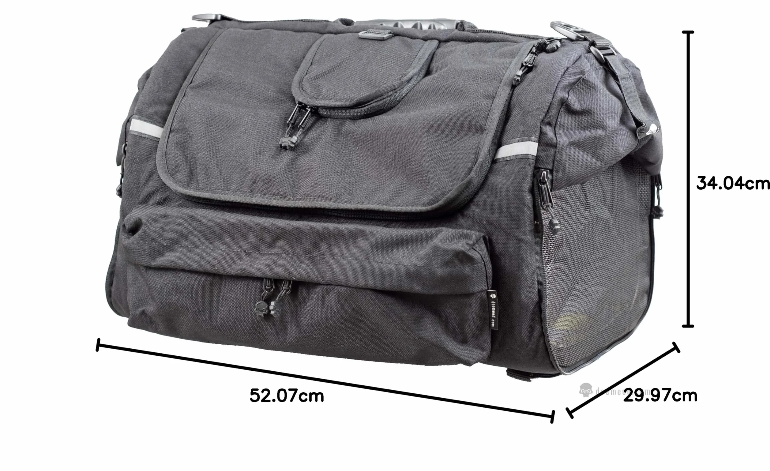 PETBAG, trasportino per cani da moto, impermeabile, portatile, sistema di ventilazione tripla per cani o gatti, per sissy bar, portapacchi o sedile. Realizzato in tessuto Cordura Italiano
