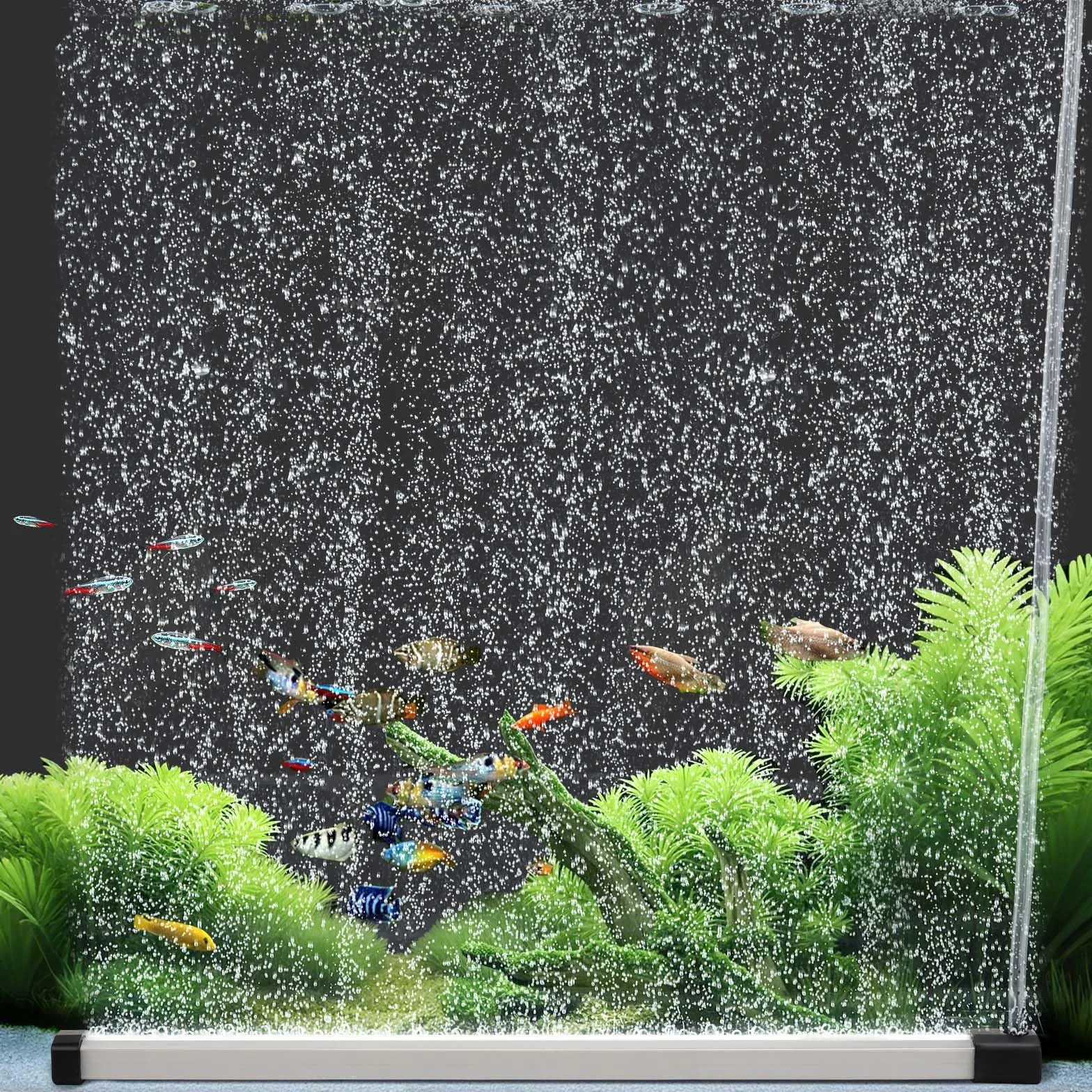 hygger Diffusore Aria per Acquario, Pietra ad Aria per Acquario, d'Aria Air Stone Bubble Fish Tank Diffusore Ossigeno Acquario with Air Tubing for Freshwater Saltwater (35cm)