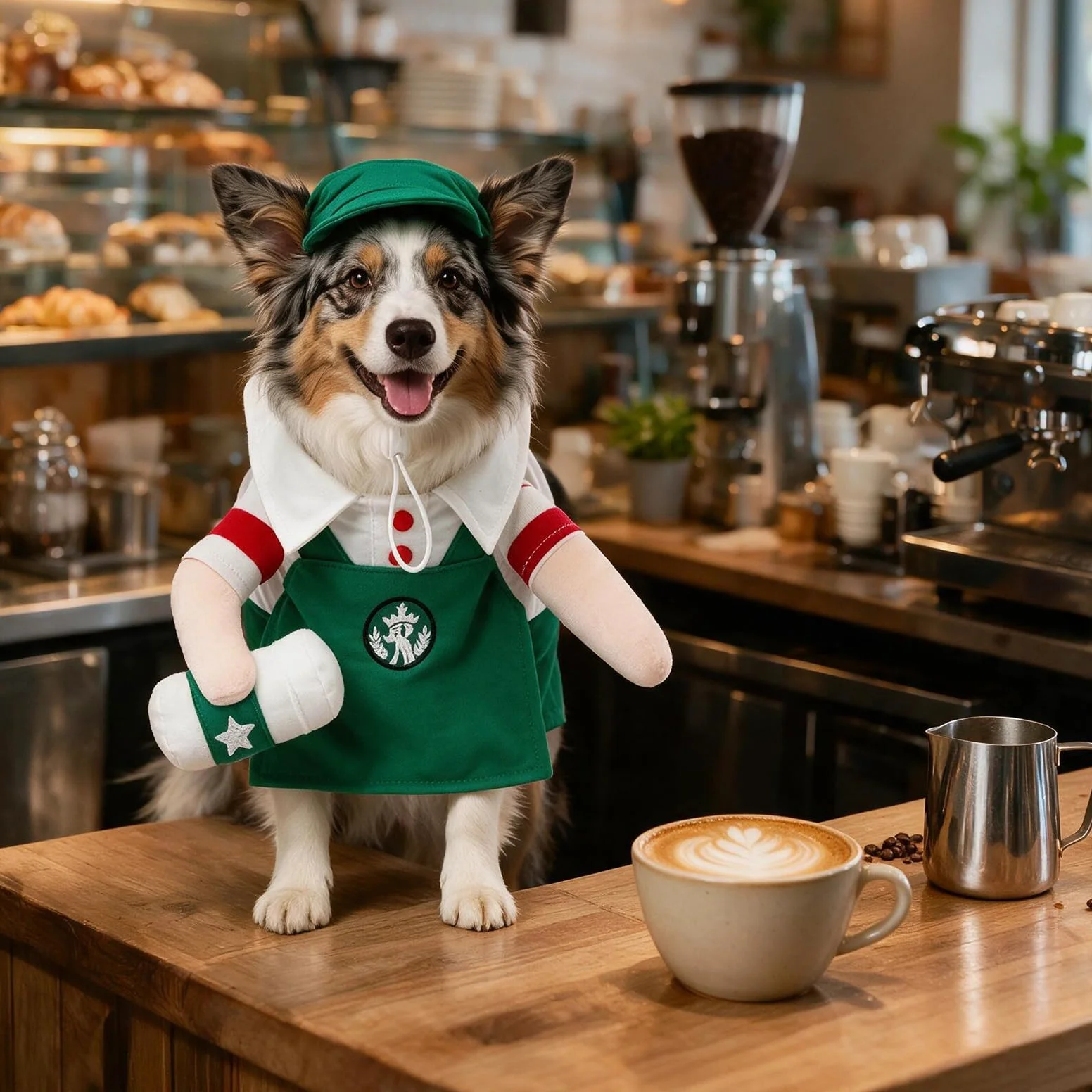 DELIFUR Costume per cani di piccola taglia, per Halloween, da caffetteria, taglia S