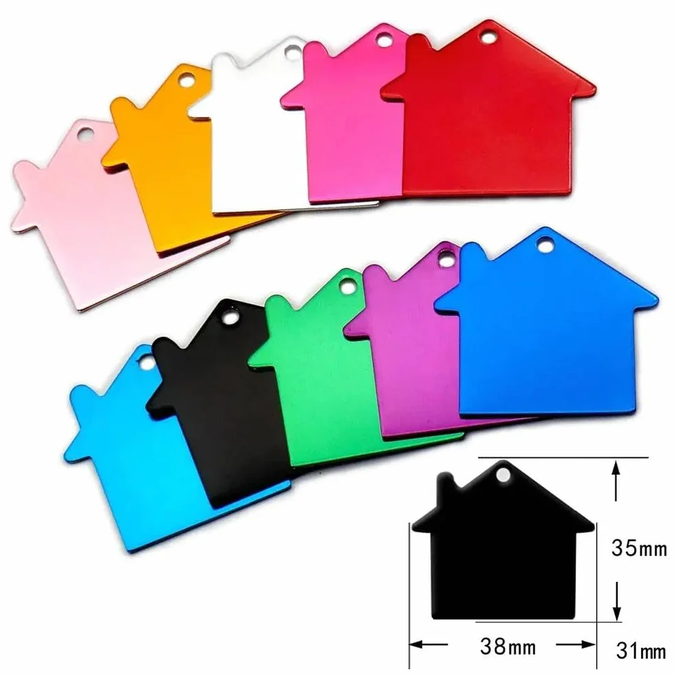 100 PZ Etichette Fai Da Te Incise Per Cani E Gatti Etichette Personalizzate Per Animali Domestici Targhette Per Animali Domestici Etichette Identificative Vuote Etichette Identificative Per Ani