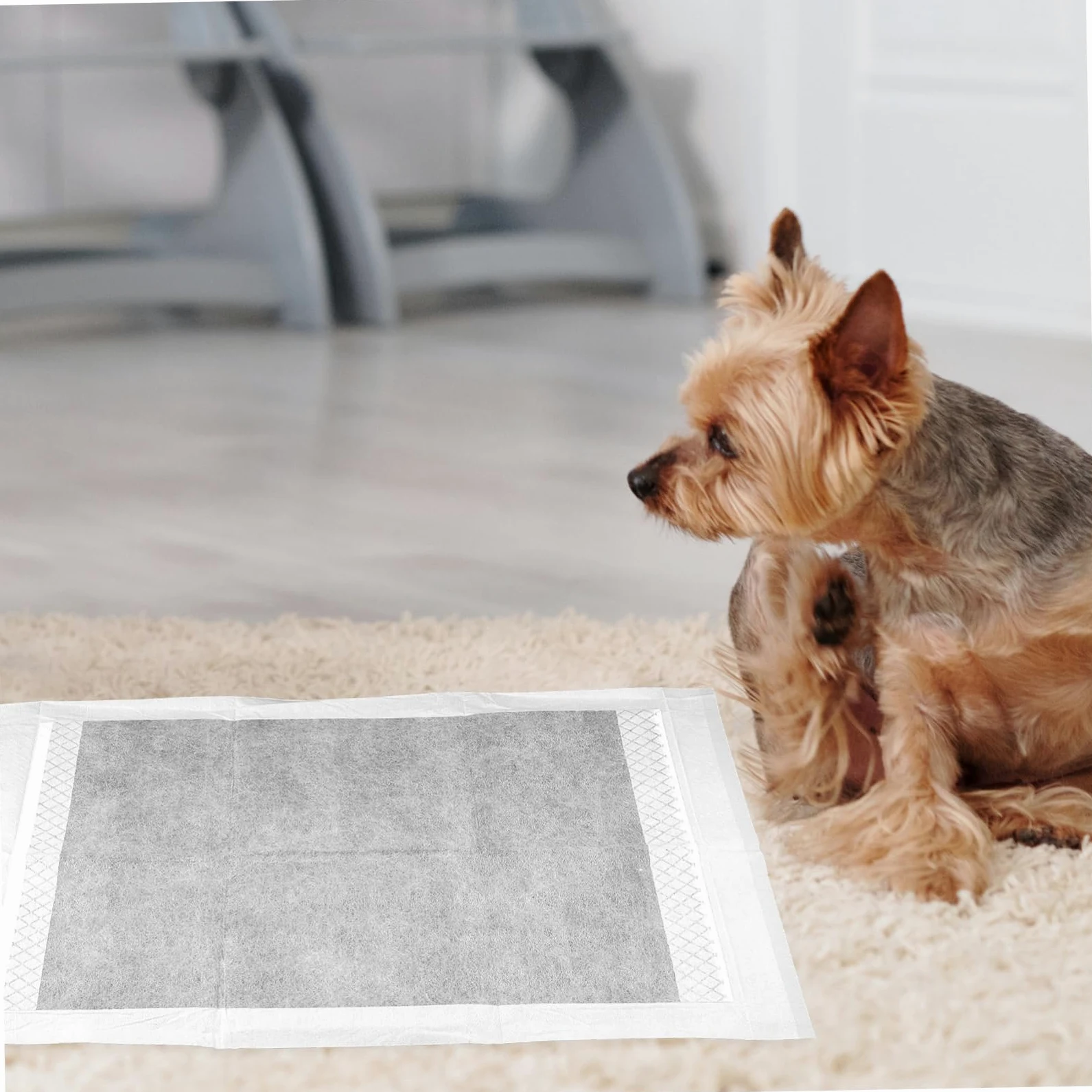 Tappetini Igienici per Cani Assorbenti 100 Pezzi Non Tessuto | Film Pe e Molecole di Carbone di Bambù, Asciugatura Rapida e Pulizia Semplice, per Casa e Gabbia