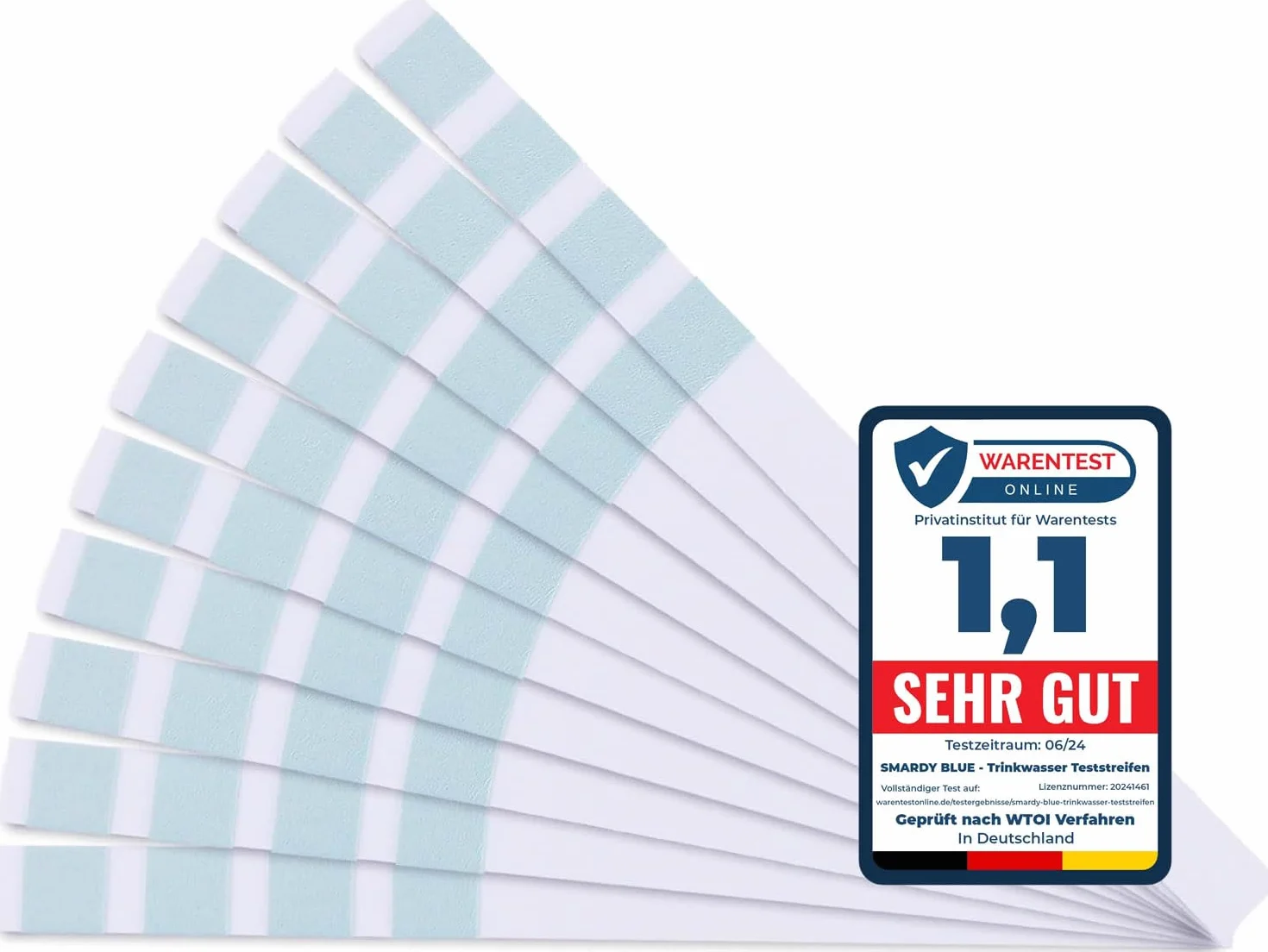 smardy 10x Strisce reattive durezza acqua, confezionate singolarmente – test del calcare per casa, caffettiera, lavatrice, acquario, addolcitori e impianti di osmosi – risultato in pochi secondi