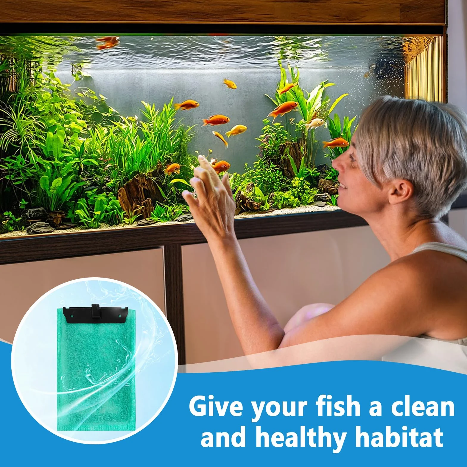 Set di cartucce filtro per acquari compatibile con Tetra EasyCrystal Aquarium C250 e C300, include 12 filtri a carbone attivo e 5 filtri in schiuma