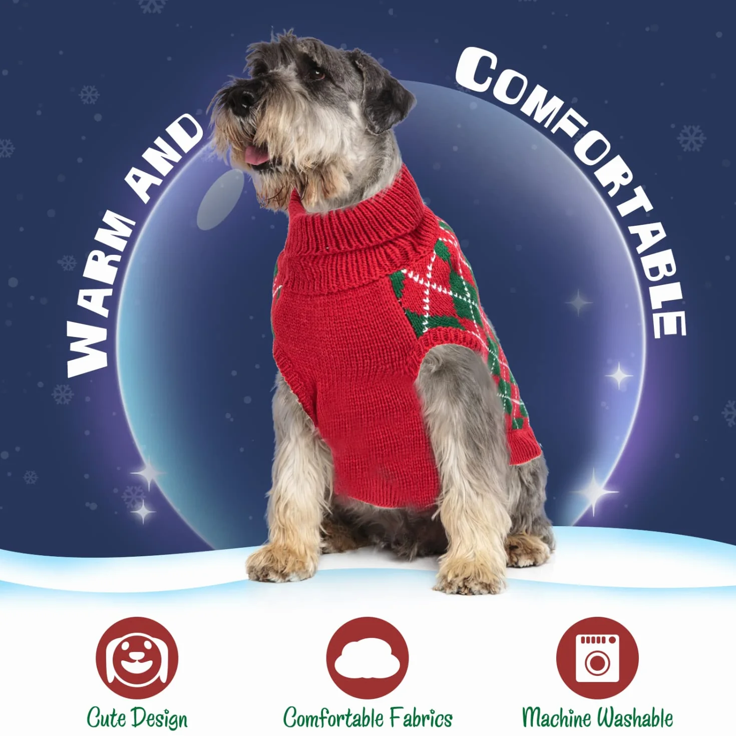 Nobleza Maglioncino Cane Natale Vestiti Gatto Cane Costume Pullover Autunnali per Cani
