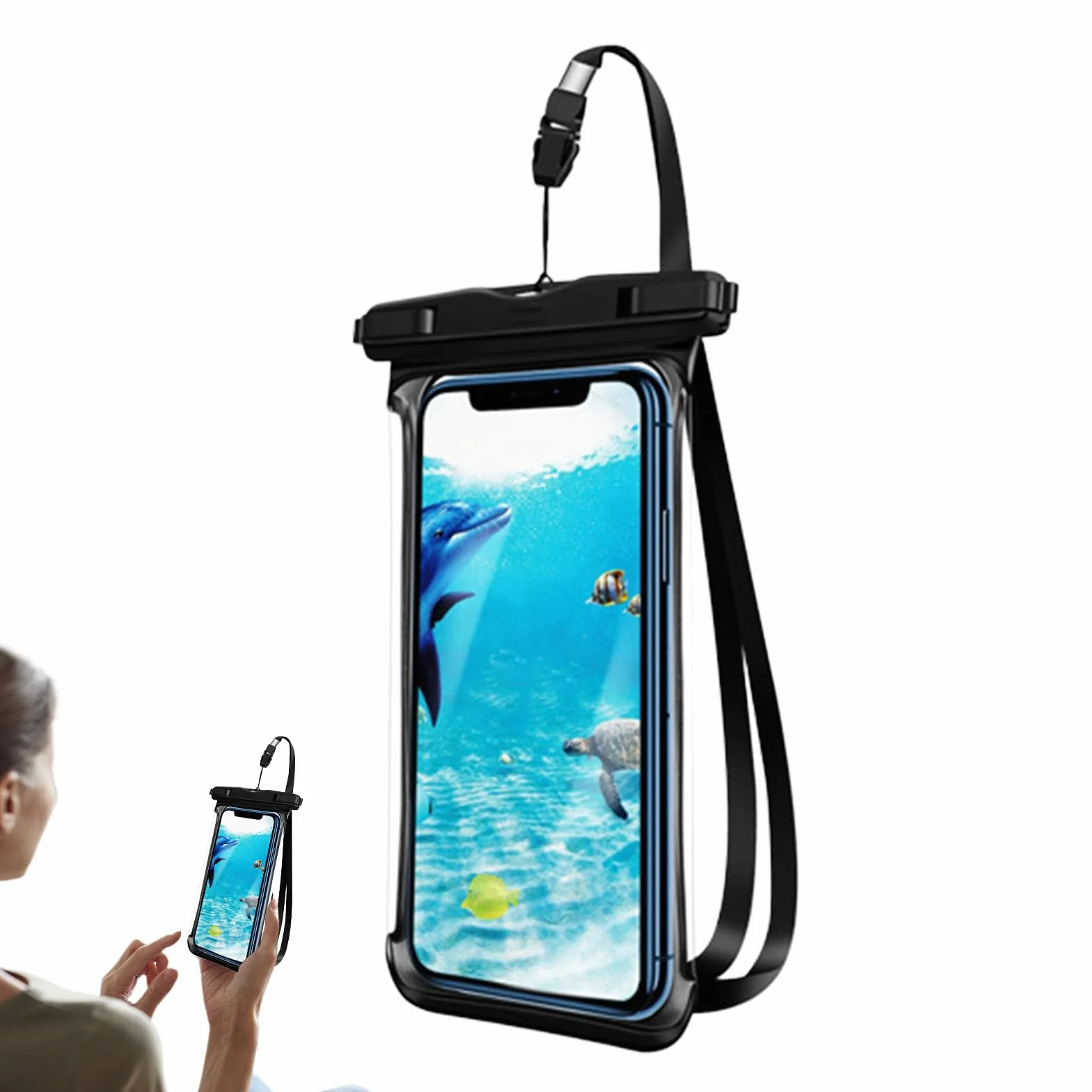 Generico Waterproof Phone Case with Lanyard, Clear Floating Pouch, Touchscreen Compatible, Outdoor