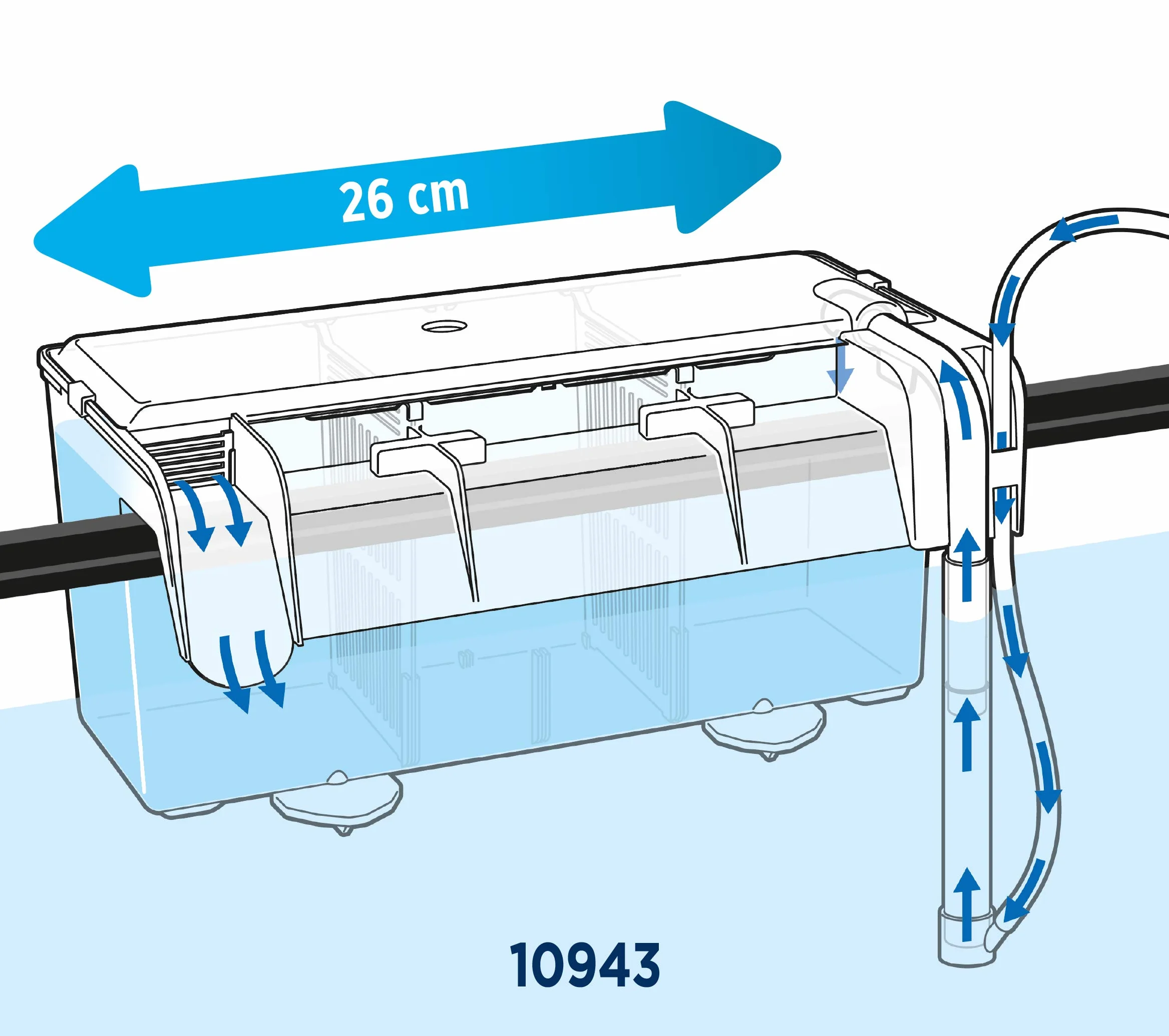 Marina 10943 Vasca di Crescita da Appendere per Avannotti (2,0 L), L