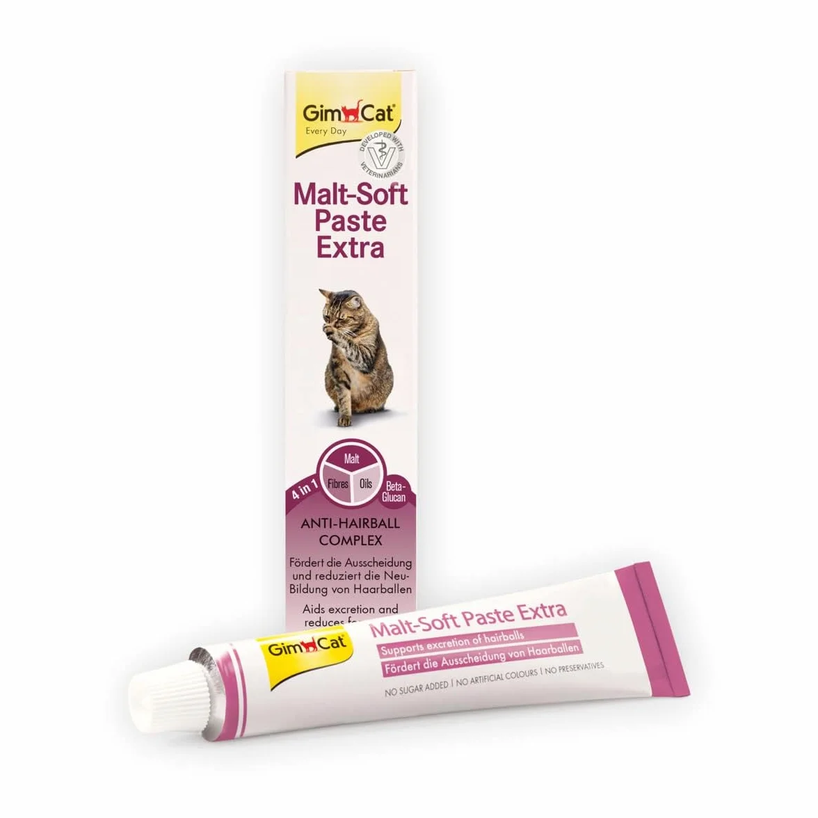 GimCat Malt-Soft Pasta Extra Anti-Hairball Snack per gatti, 1 x 50 g