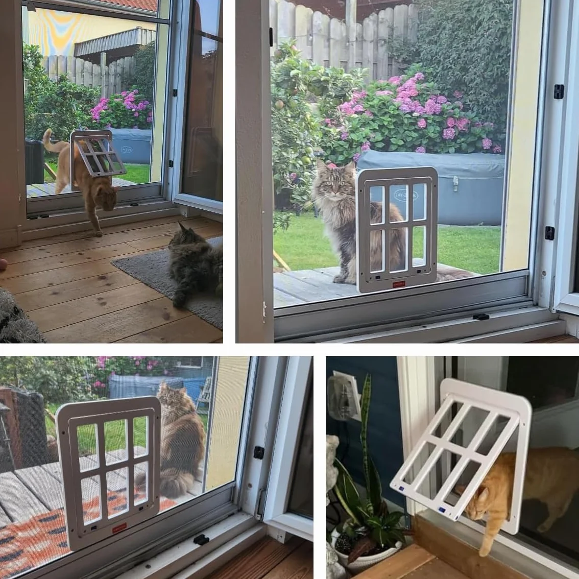 NAMSAN Gattaiola per Zanzariera con Serratura Magnetica Semplice Montaggio Porta Zanzariera per Cane Bianco