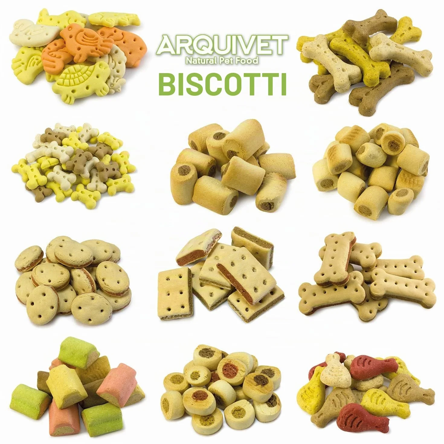 ARQUIVET Mini Ossa alla Vaniglia - Biscotti e Snack per Cani - 2,5 Kg - Premi