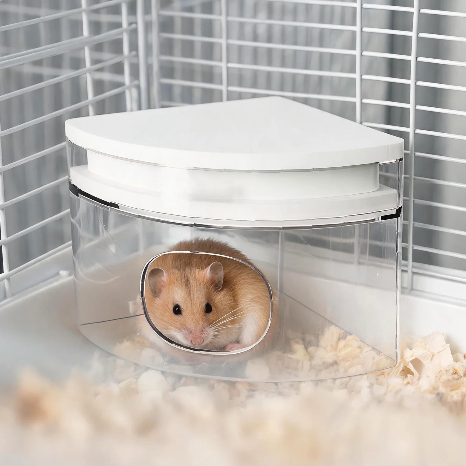 Casetta Criceti Rifugio Rimovibile per il Relax dei Piccoli Animali | Rifugio Criceti Topi Lemming Furetti Scoiattoli Conigli Nani Gerbilli Cincillà Criceto Orsetto Seta Dorato