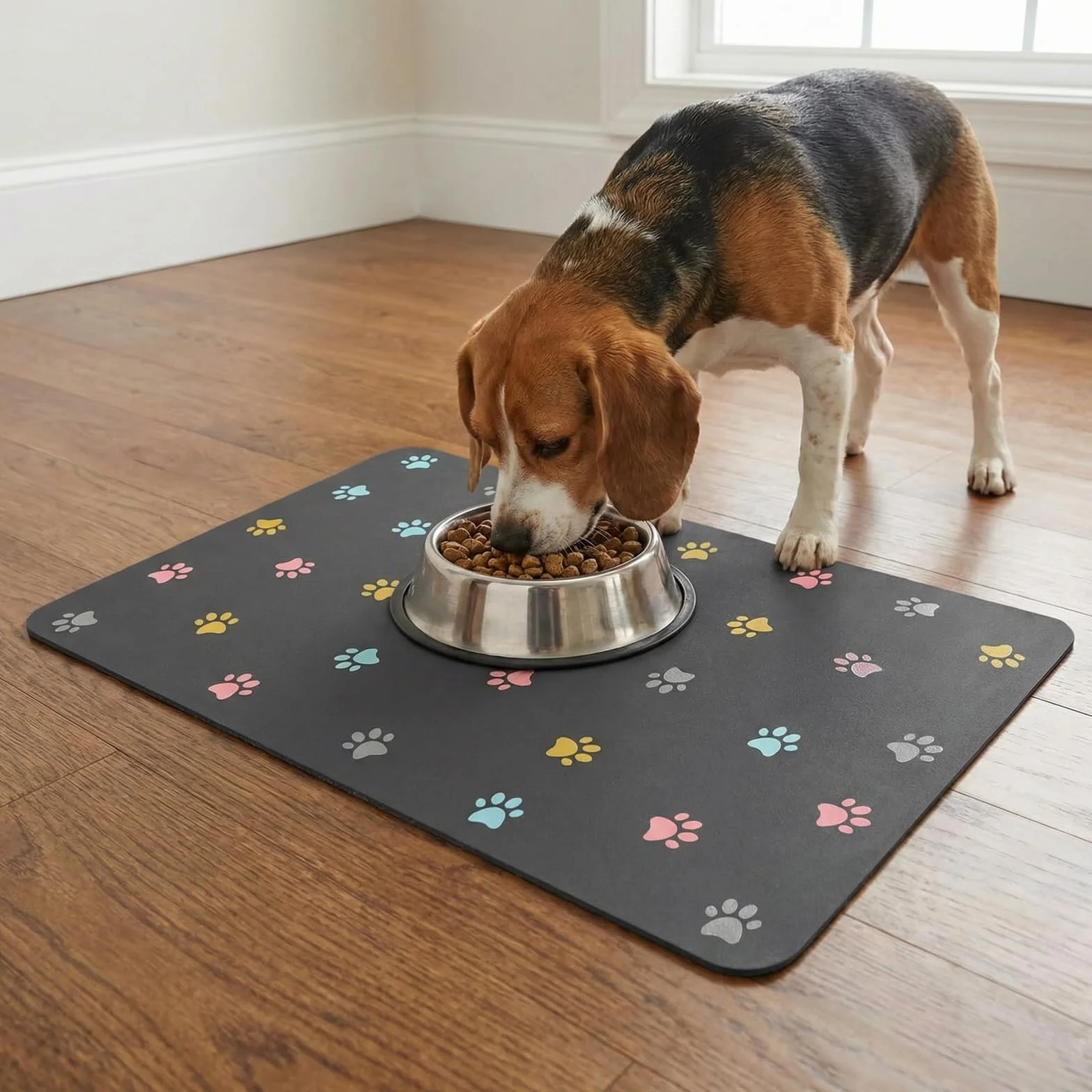 30×45cm Tappetino Ciotola Cane Gatto in Fango di Silicone, Super Assorbente Tappetino Ciotole Gatto, Tappetino Ciotola Cane Antiscivolo, Lavabile Tappetino Sottociotola per Cani Per Mangiare
