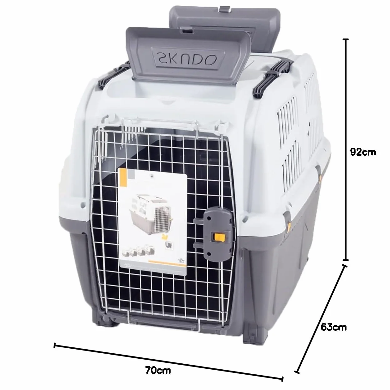 MPS SKUDO 6 IATA Trasportino per Cani Conforme agli Standard per Il Trasporto Aereo 92x63x70h cm