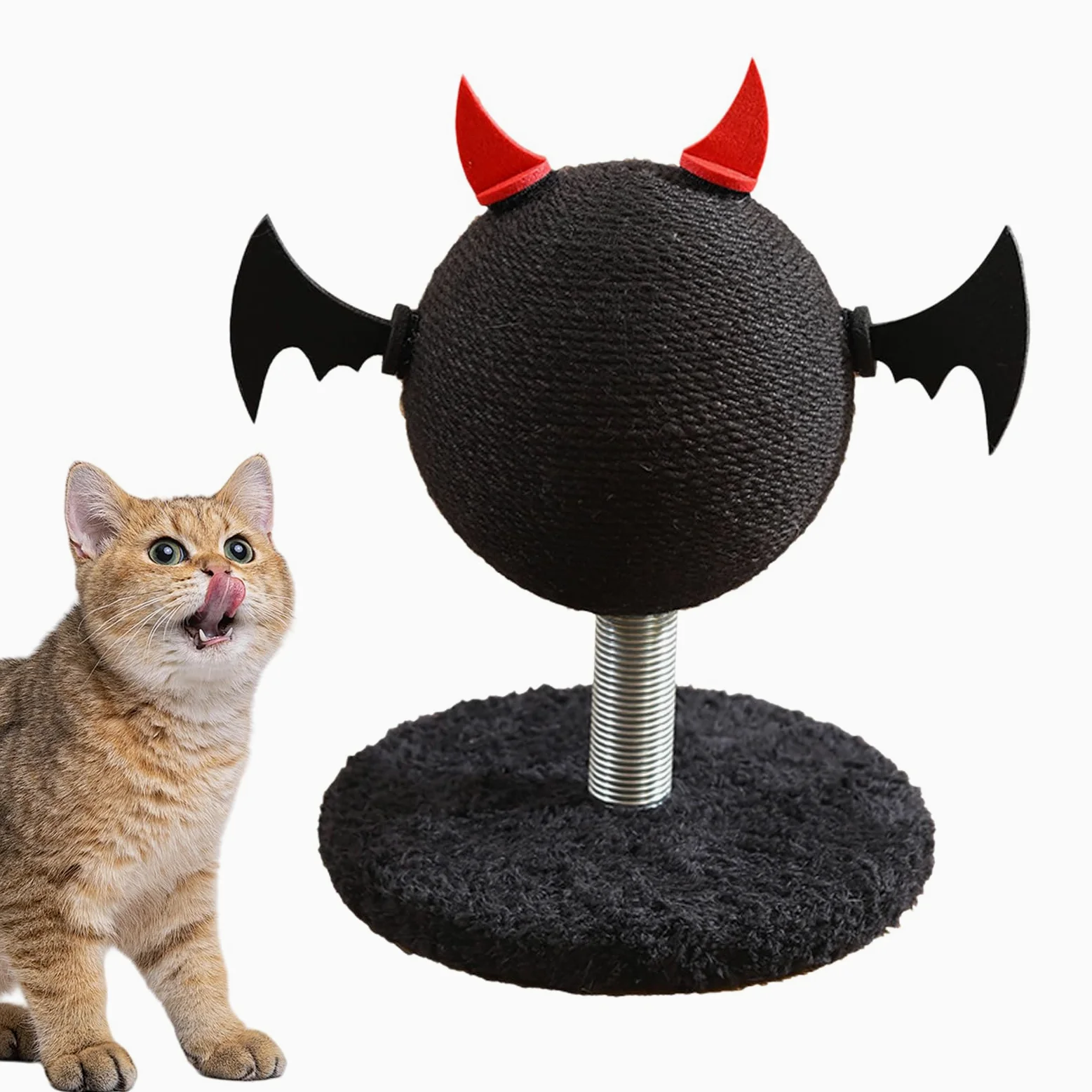 Tiragraffi Gatto Giocattolo Palla Interattiva a Molla con, Arricchimento | Tiragraffi In Sisal per Casa, Soggiorno, Camera, Cucina, Balcone e Angolo