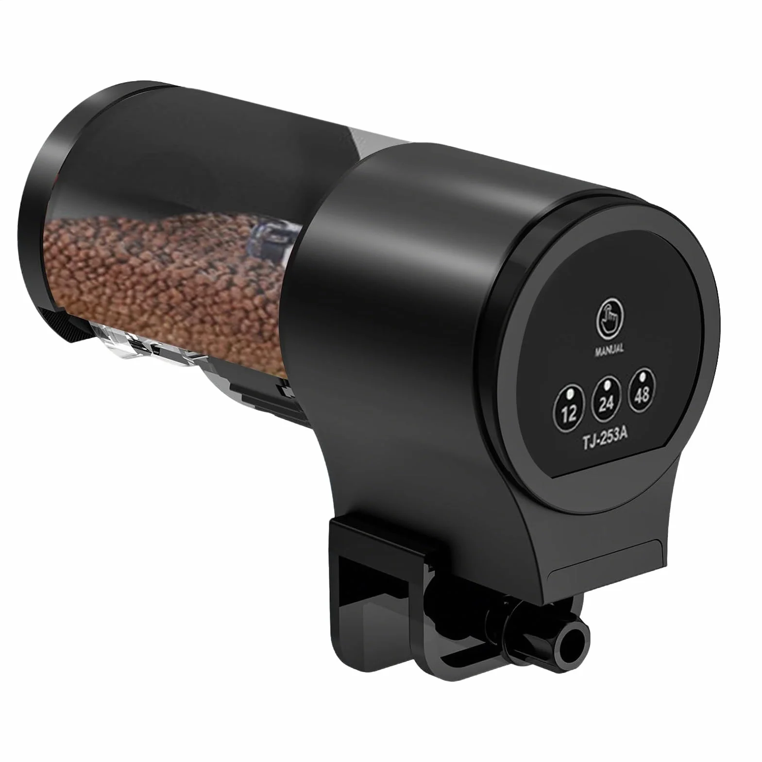 Alimentatore Automatico per Pesci - Mangiatoia Automatica E Manuale Per Acquario | Capacità 100ml Dispensazione Temporizzata 12H 24H 48H Per Gamberetti Tartarughe Tetra Koi Betta