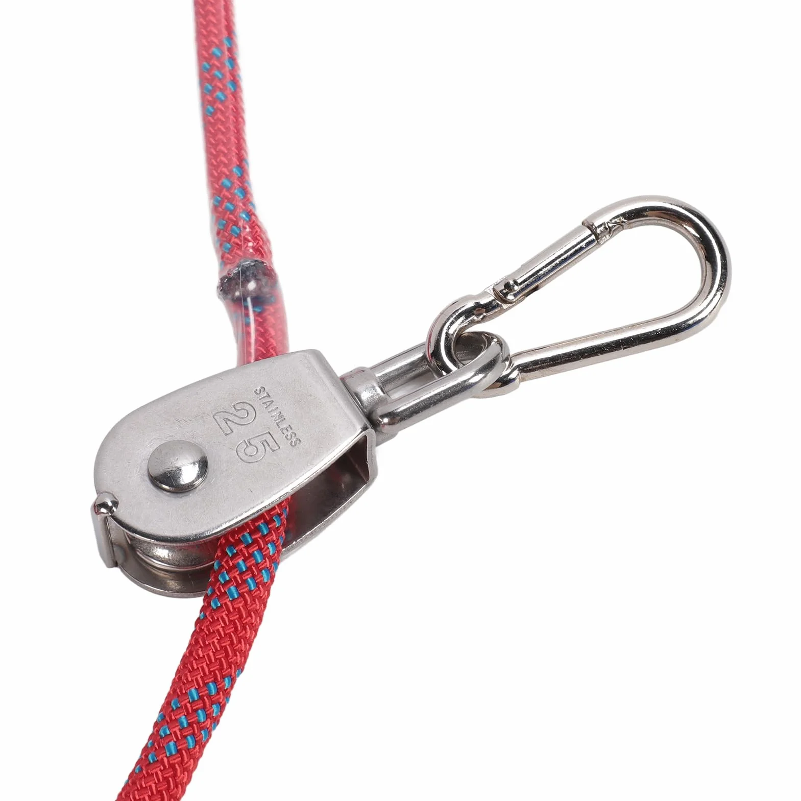 Cavo per Corridore per Cani, di Carrucole con Rotazione a 360 Gradi da 16,4 Piedi di Carrello Portatile Cavo Riflettente per Cani per Esterno per Campeggio (rosso)