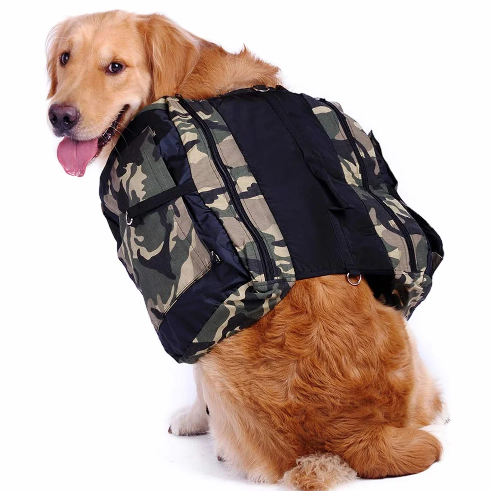 Cane Bisaccia Zaino, Regolabile Tripper Segugio dello Zaino di Corsa Bag Zaino Cane Pacchetto Escursionismo Gear Attrezzature Zaino Leggero per Medium & Large Cane per Addestramento Tattico