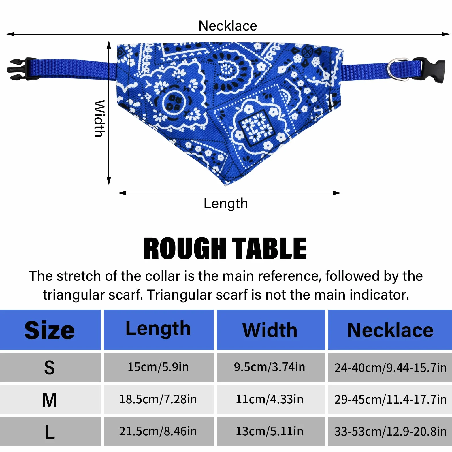 Collare a Bandana per Cani Regolabile Triangolare Lavabile 4 Pezzi Rosso Blu Nero Rosa