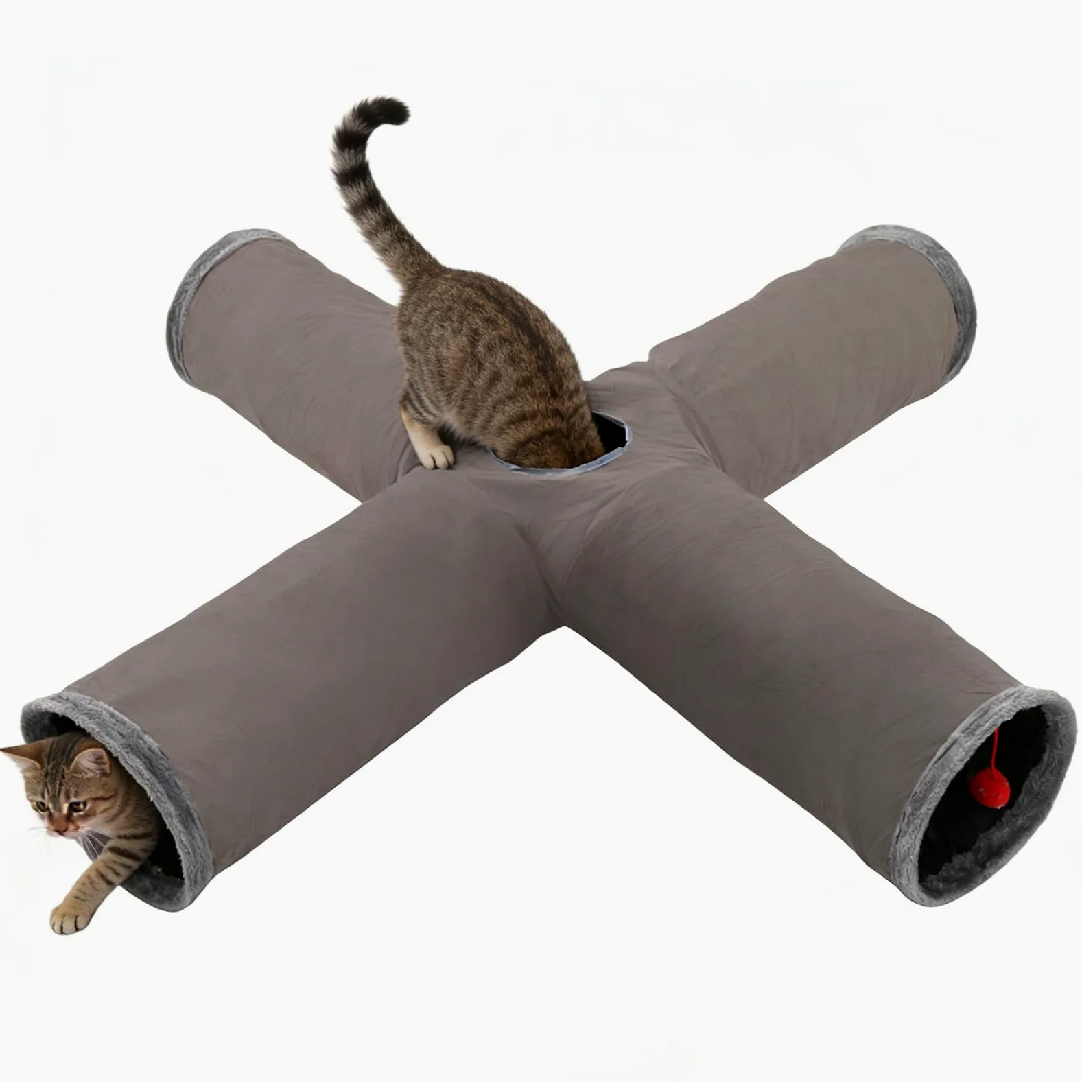 Tunnel Per Gatti Recinto Labirinto Interattivo Pieghevole | Tubo di Morbido per Gatti Per Cuccioli E Animali Domestici Per Festeggiamenti Di Halloween Natale E