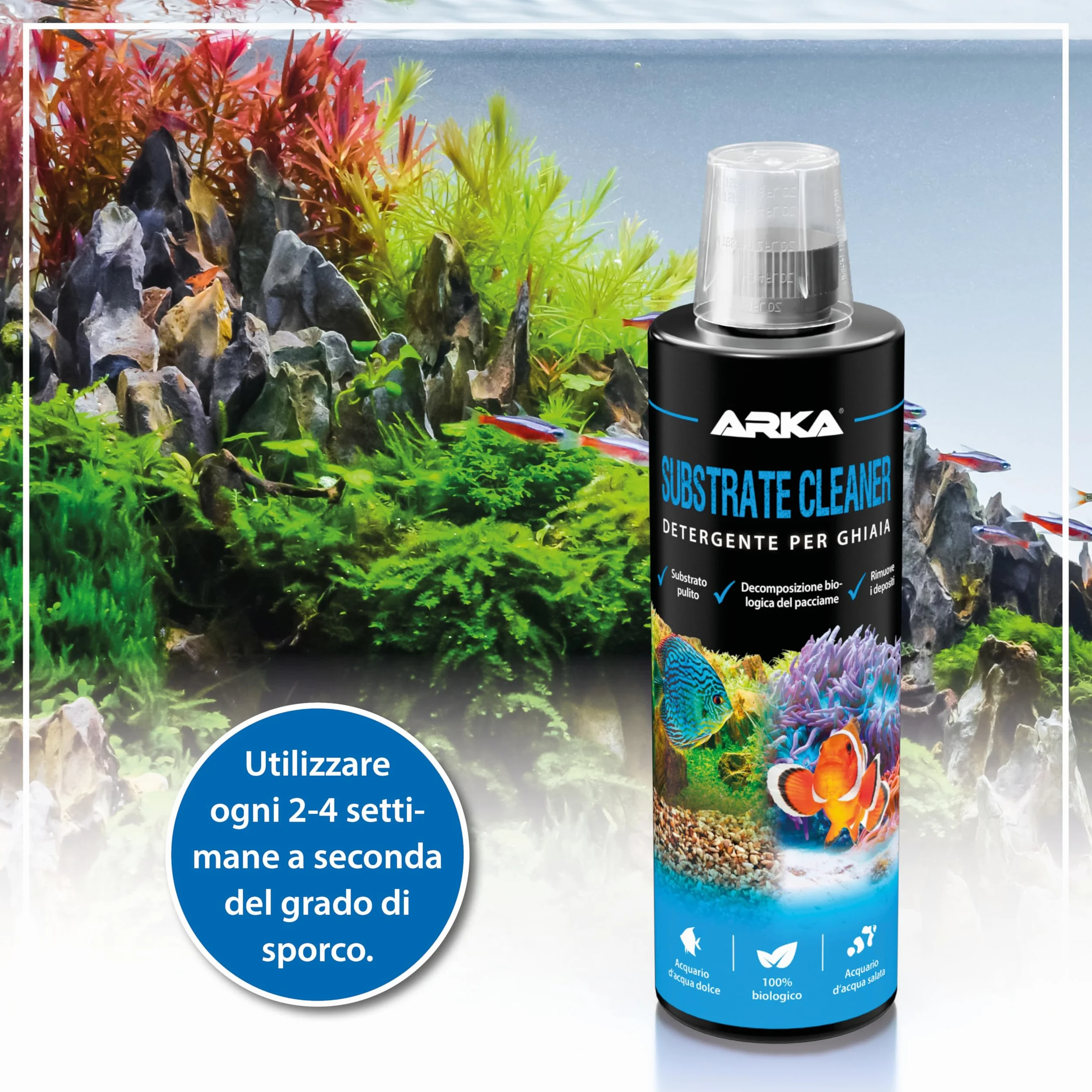 MICROBE-LIFT Substrate Cleaner Pulitore fondo acquario 236 ml – pulizia biologica con batteri attivi