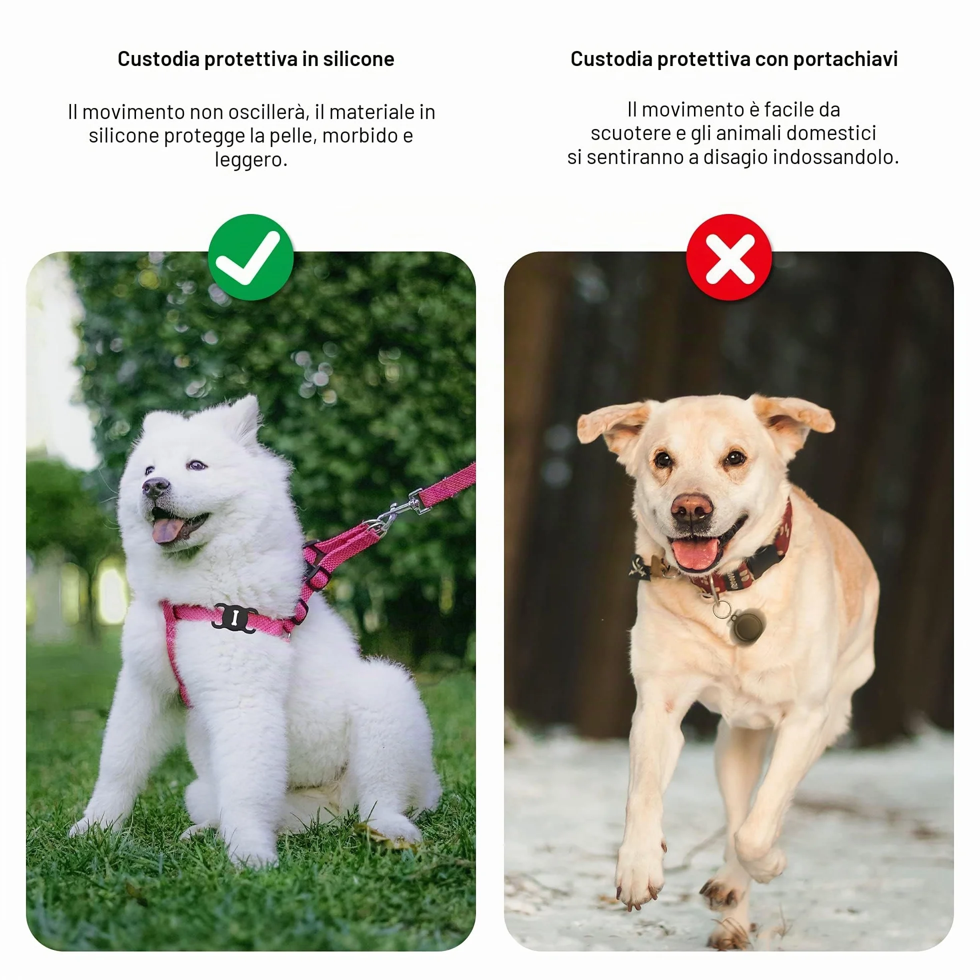 Airtag - Supporto per collare per cani, DLENP, in silicone, per il monitoraggio GPS, per gatti e gatti con motivo osseo (1 confezione (nero)