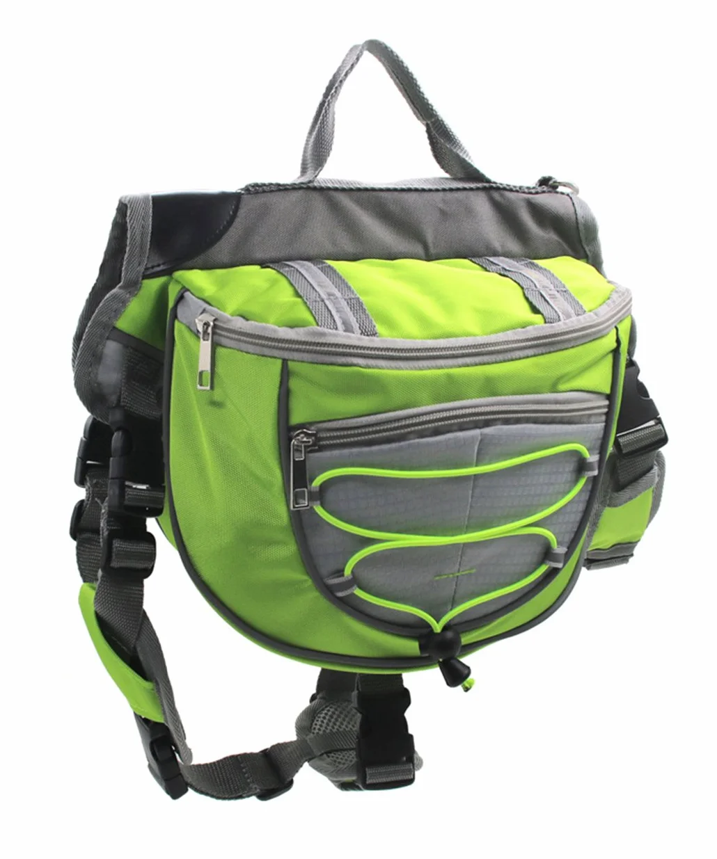Xiaoyu Zaino per cani, porta bretelle a sella regolabile, per il viaggio campeggio trekking, verde, L