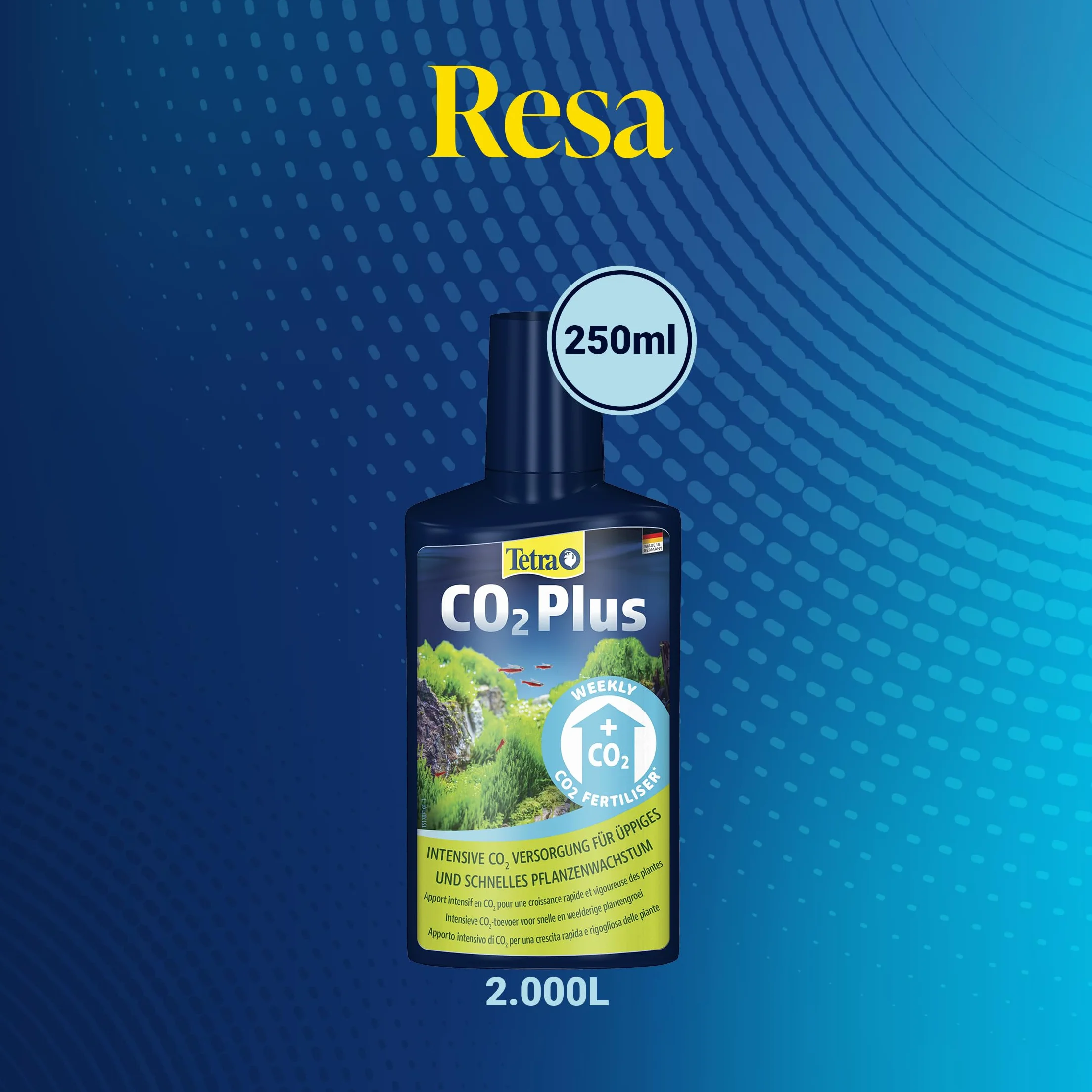 Tetra CO2 Plus - Fertilizzante liquido a base di carbonio per piante d'acquario rigogliose, flacone da 250 ml
