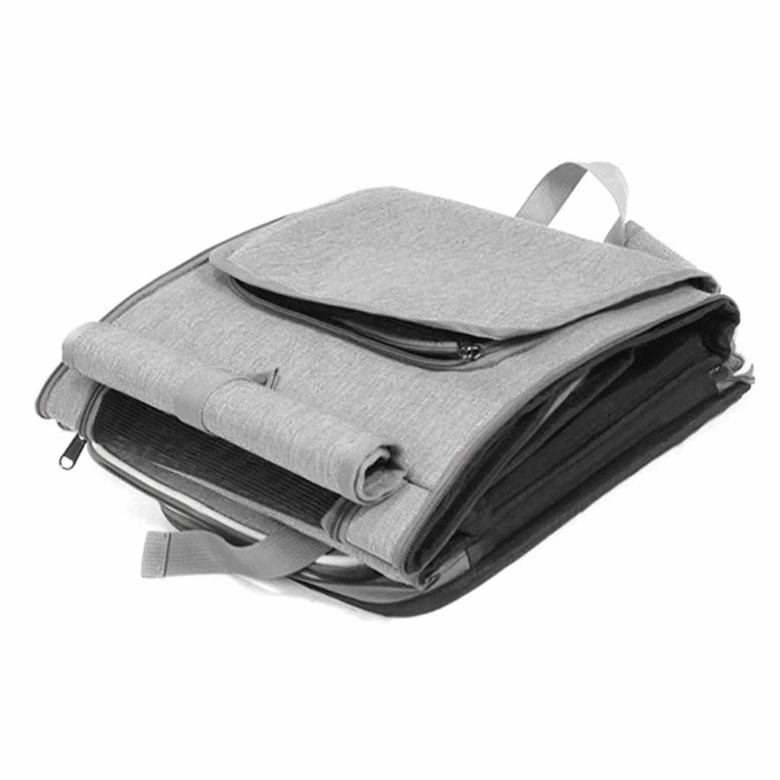 Cestino per Cani da Bici Fino a 8 Kg di Peso 4 Porte, 4 Mesh, Design Morbido Zaino Porta Animali da Bici con Finestre Robusta Struttura in Metallo Tessuto Oxford Resistente (GREY)