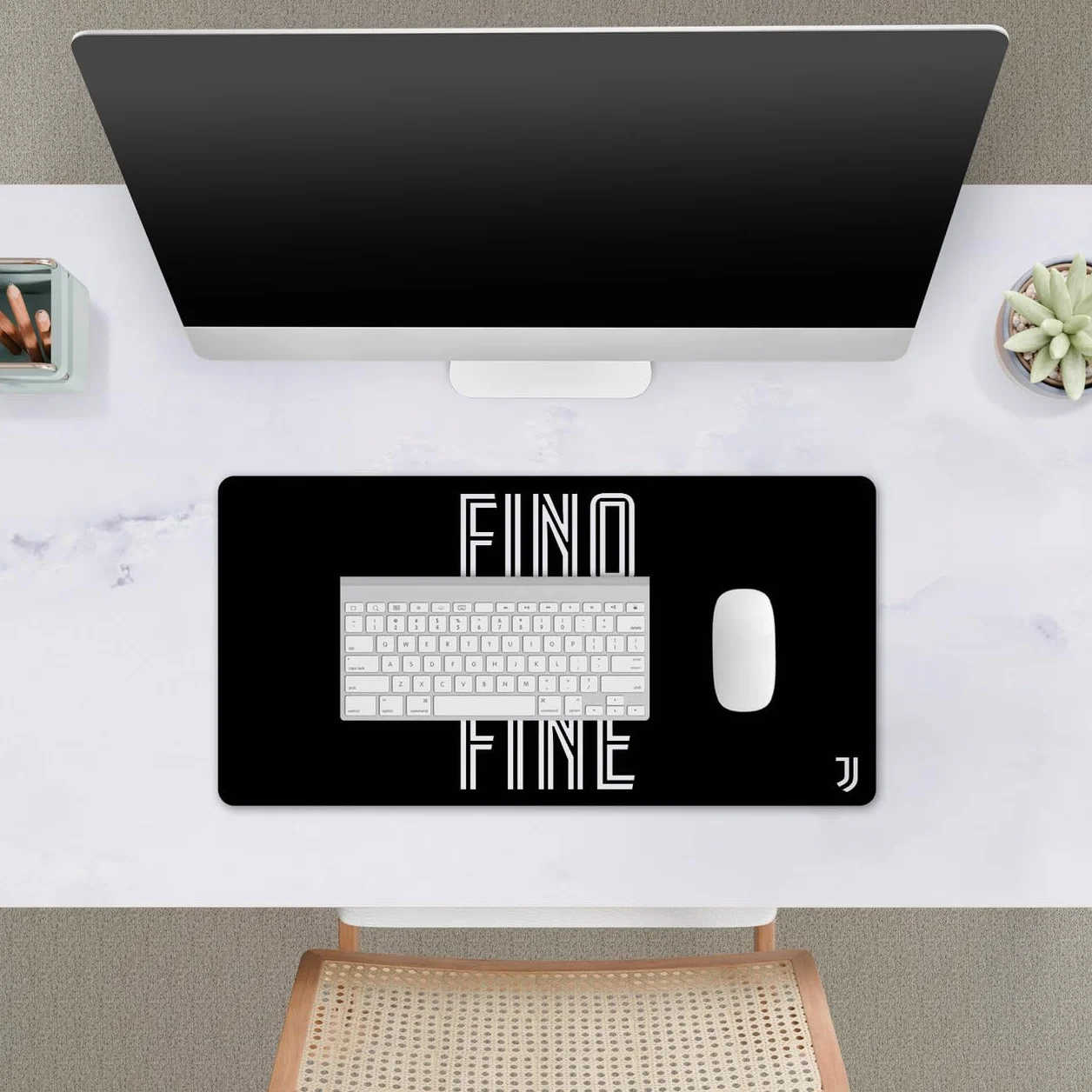 Head Case Designs Juventus Football Club Fino alla Fine Logo Tappetino per Mouse 600 x 300 mm L