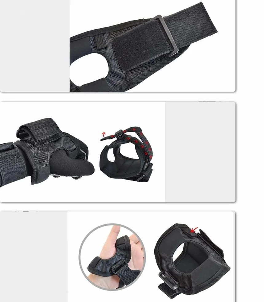 Guanto Porta Torcia, Guanto per Torcia Subacquea, Durevole Portatile Guanto da Polso Regolabile, Supporto Universale per Torcia a Mani Libere, Accessorio Subacqueo, Nero