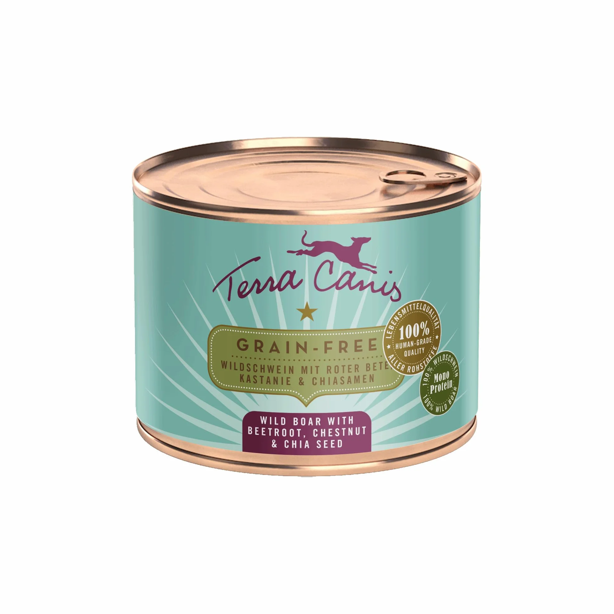 Terra Canis Cinghiale, barbabietola, marroni & semi di chia - Alimento umido Grain-Free, 200g I Alimento premium per cani con ingredienti di autentica qualità human-grade al 100% I Gluten-free