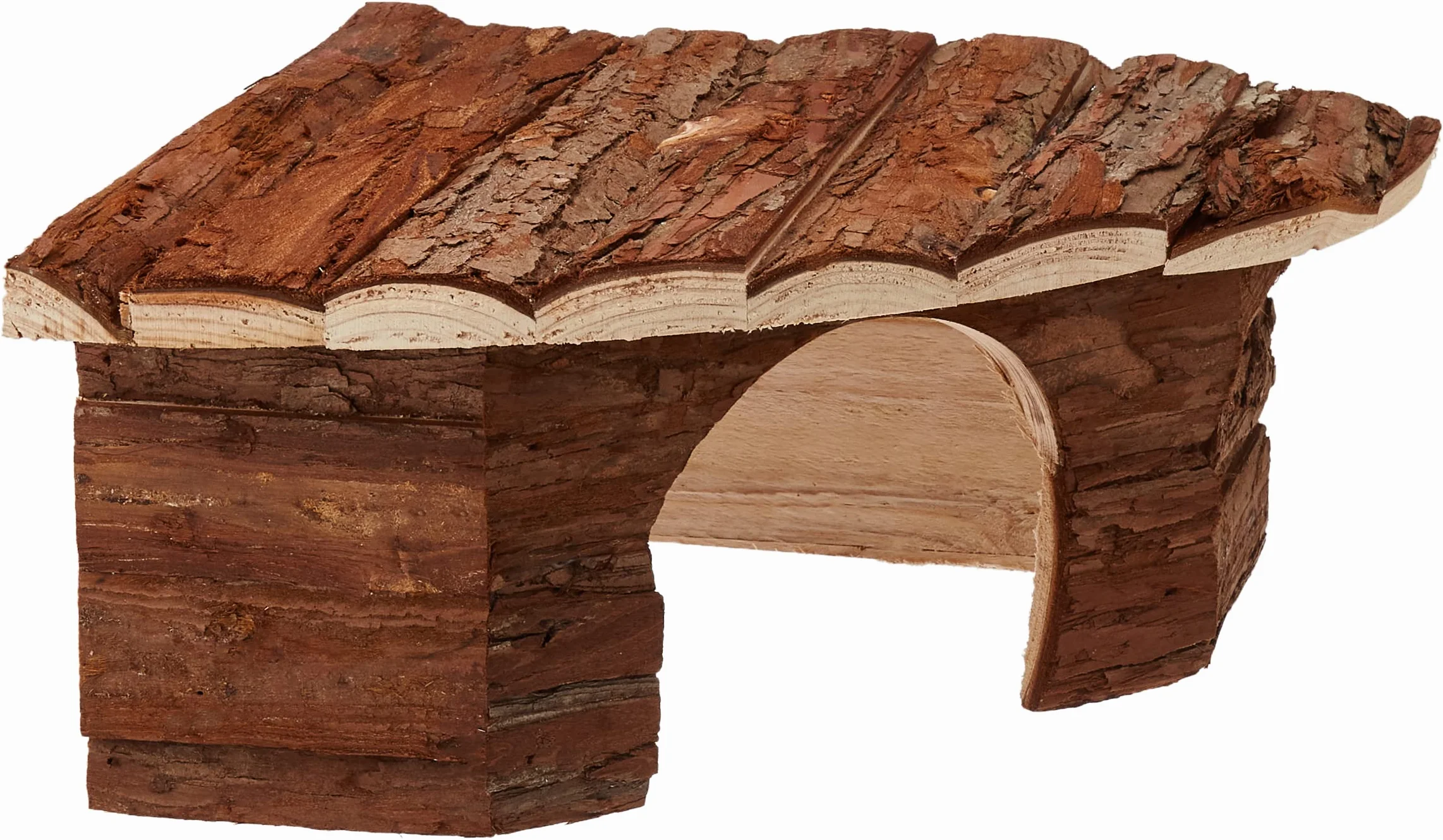 Croci Wood Corner House - Casetta per Roditori e Porcellini D'India, Rifugio in legno ad angolo,Accessori per criceti e topi, 42X15X30 CM