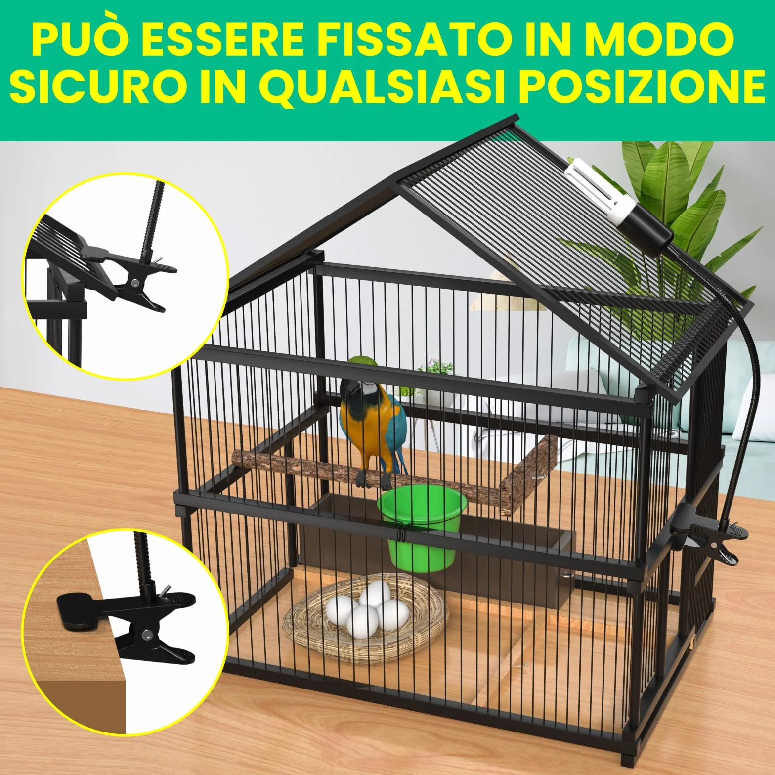 Lampada per Uccelli GlowUp Set Completo con Timer UVB E27 20W