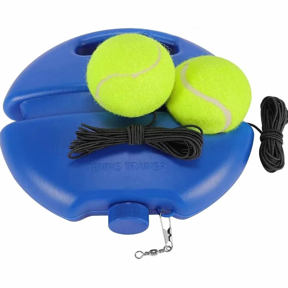 Set da tennis trainer con palla, 2 sfere di rimbalzo e borsa, gioco per esterni