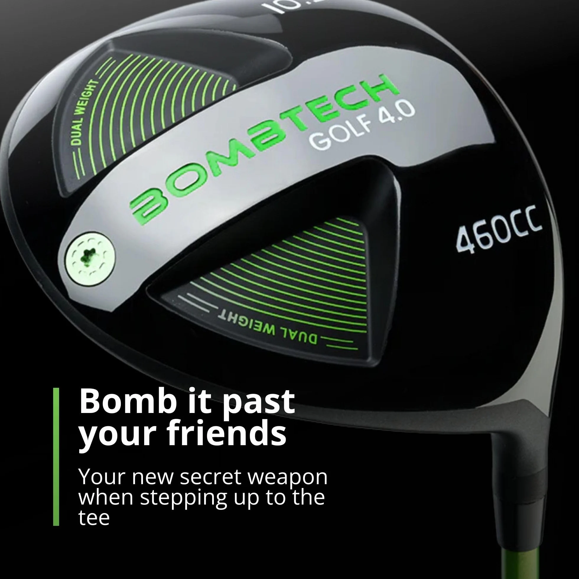 BombTech Golf - 4.0 Driver e 3 Legno Bundle - Premium Golf Wood Set per uomo - Facile da colpire Tee - Max perdono e precisione