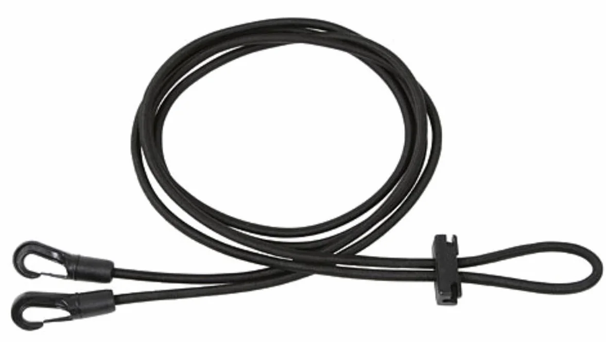 Covalliero Prolunga per Collo, con moschettone in plastica, Nero, Elastico Rotondo, Cavalli, Regolabile in Continuo, Altamente Elastico