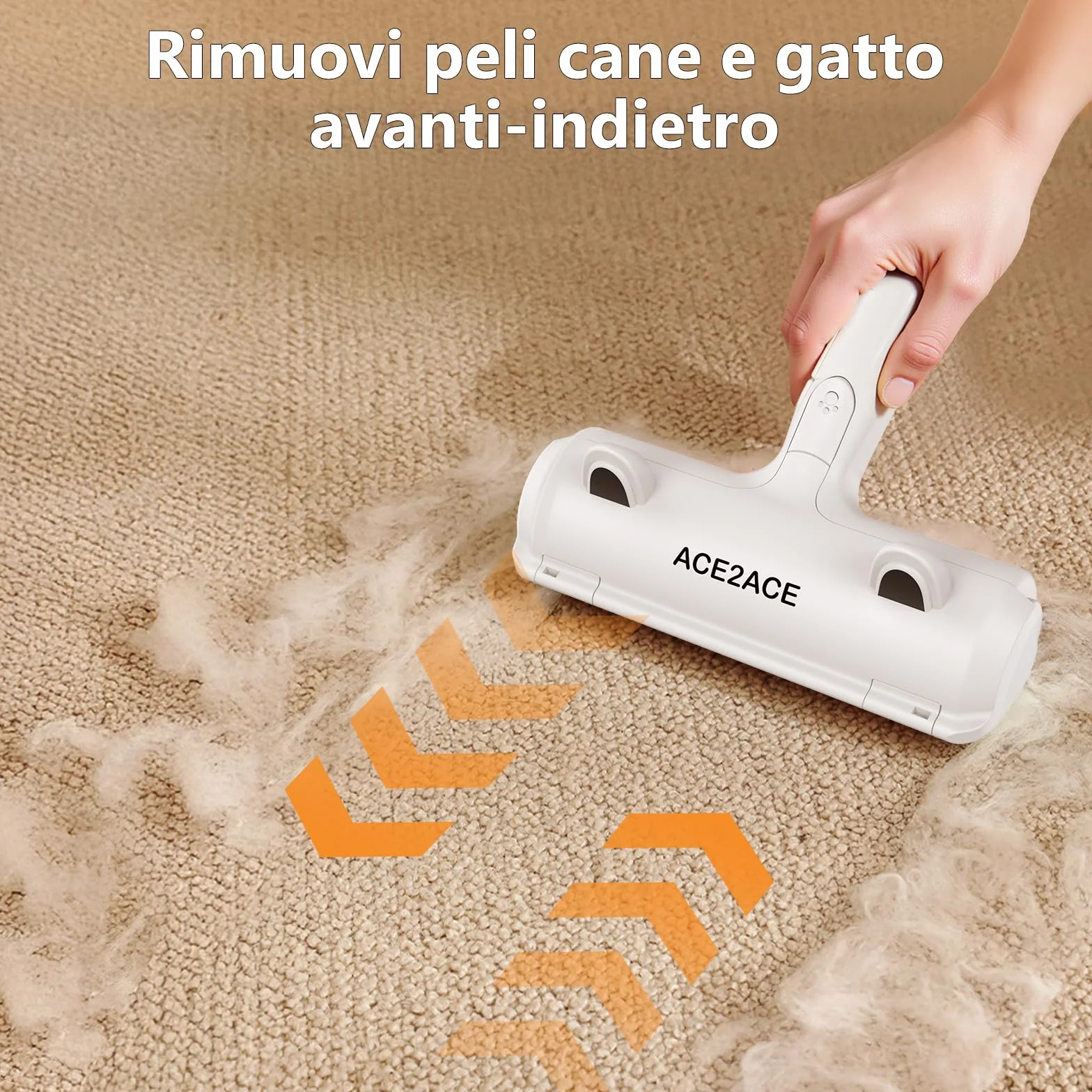 ACE2ACE Spazzola Togli Peli Animali per Cane e Gatto, Rimuovi Peli per Tappeti Divani Vestiti