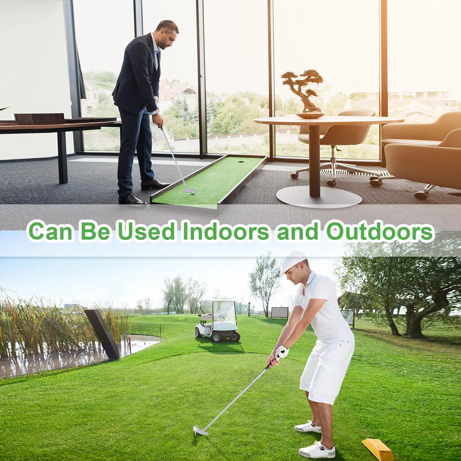 Flintronic Putter da Golf Portatile Regolabile per Destri e Mancini Indoor Outdoor