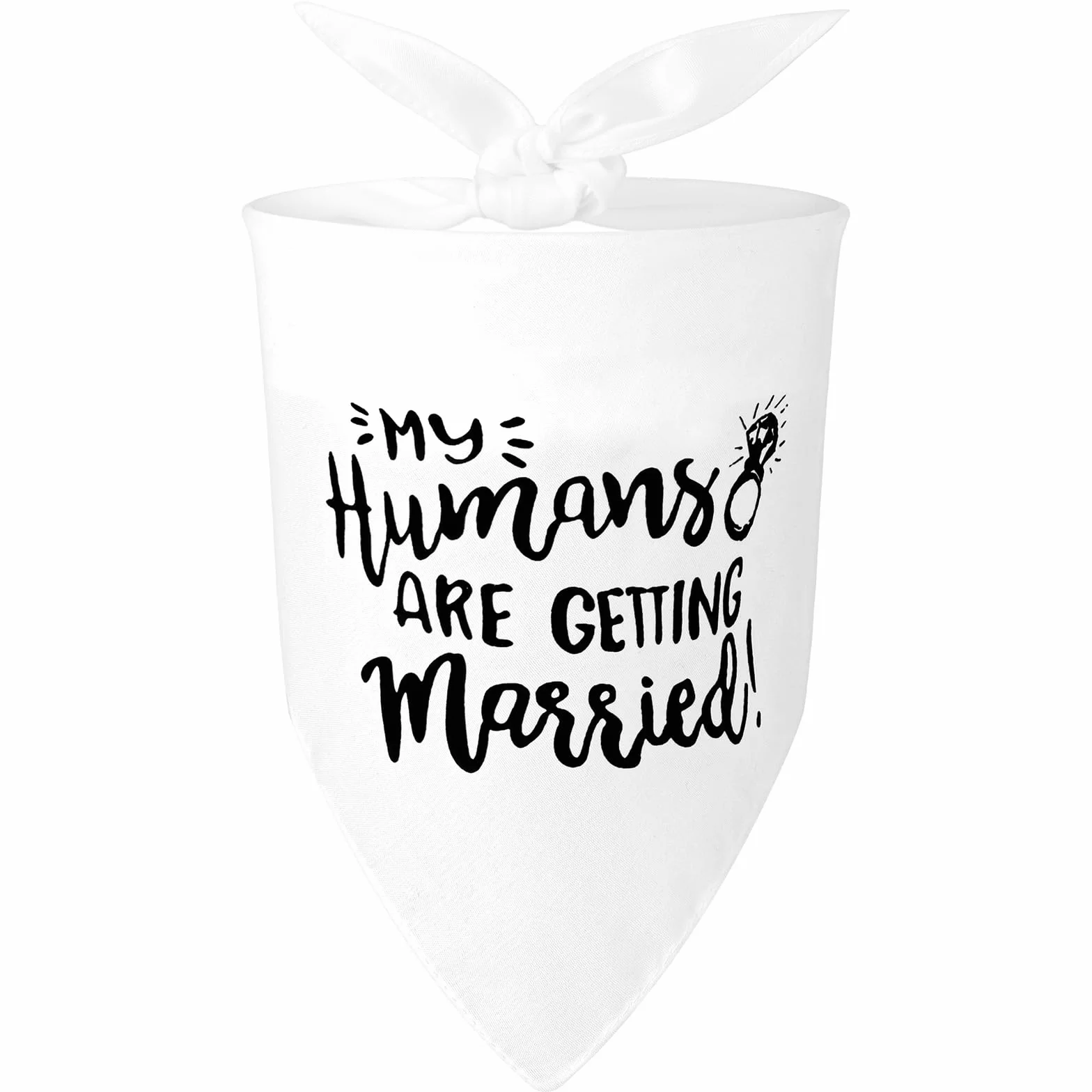 WLLHYF Regalo di fidanzamento Bandana per cani My Humans are Getting Married Sciarpa per animali domestici Annuncio di fidanzamento Bandana per cani Accessori per animali domestici per gli amanti dei