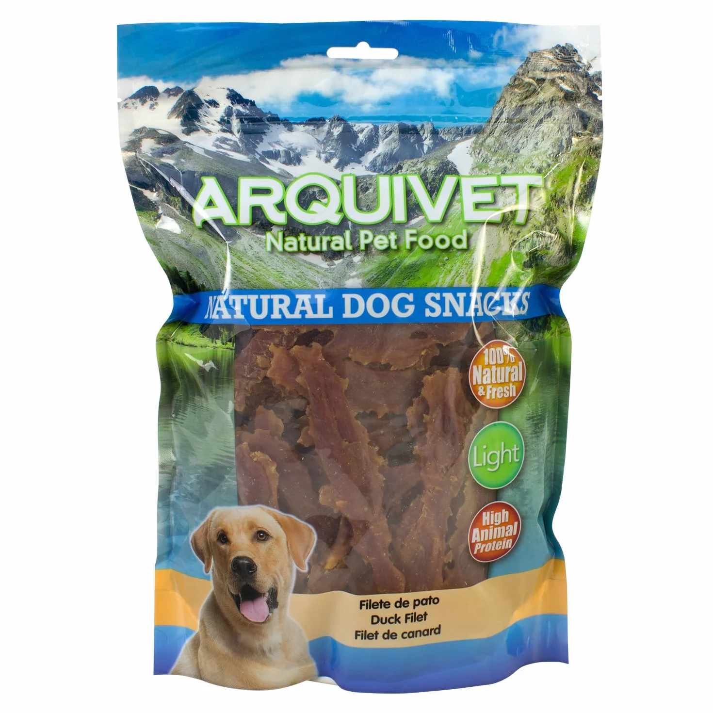 ARQUIVET Filetto di anatra - 1 Kg - Snack 100% naturali per cani - prelibatezze per cani - Prodotto leggero - Molto ricco di sostanze nutritive