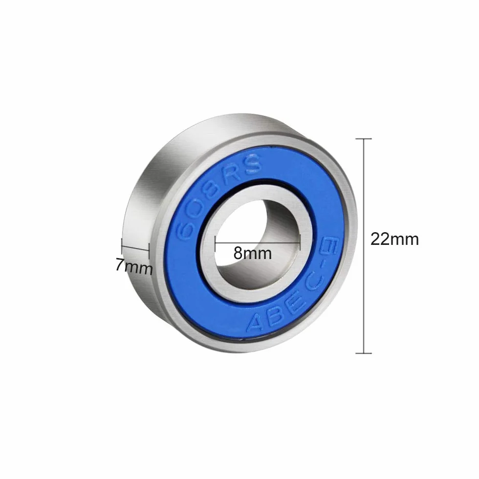 Cuscinetto a Sfere 608RS in Metallo 8mm x 22mm x 7mm per Pattini Rollerblade Skateboard 20 Pezzi