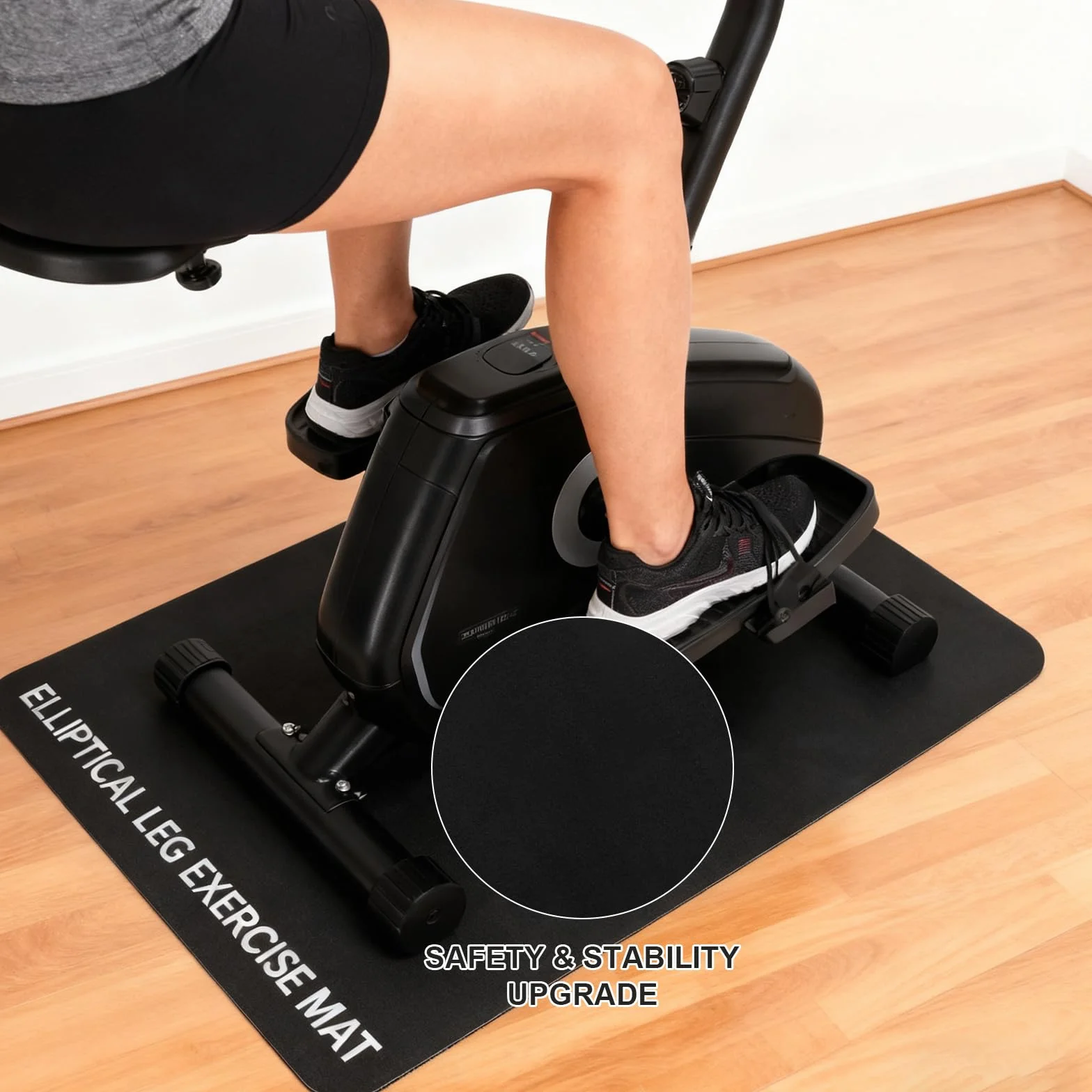 Tappeto Tapis Roulant PVC Spesso, Tappetino Antiscivolo per Palestra in Casa, Tappetino Rulli Bici Fonoisolante Tappetino Antiscivolo per Bicicletta Ellittica per Tapis Roulant Cyclette Ellittica