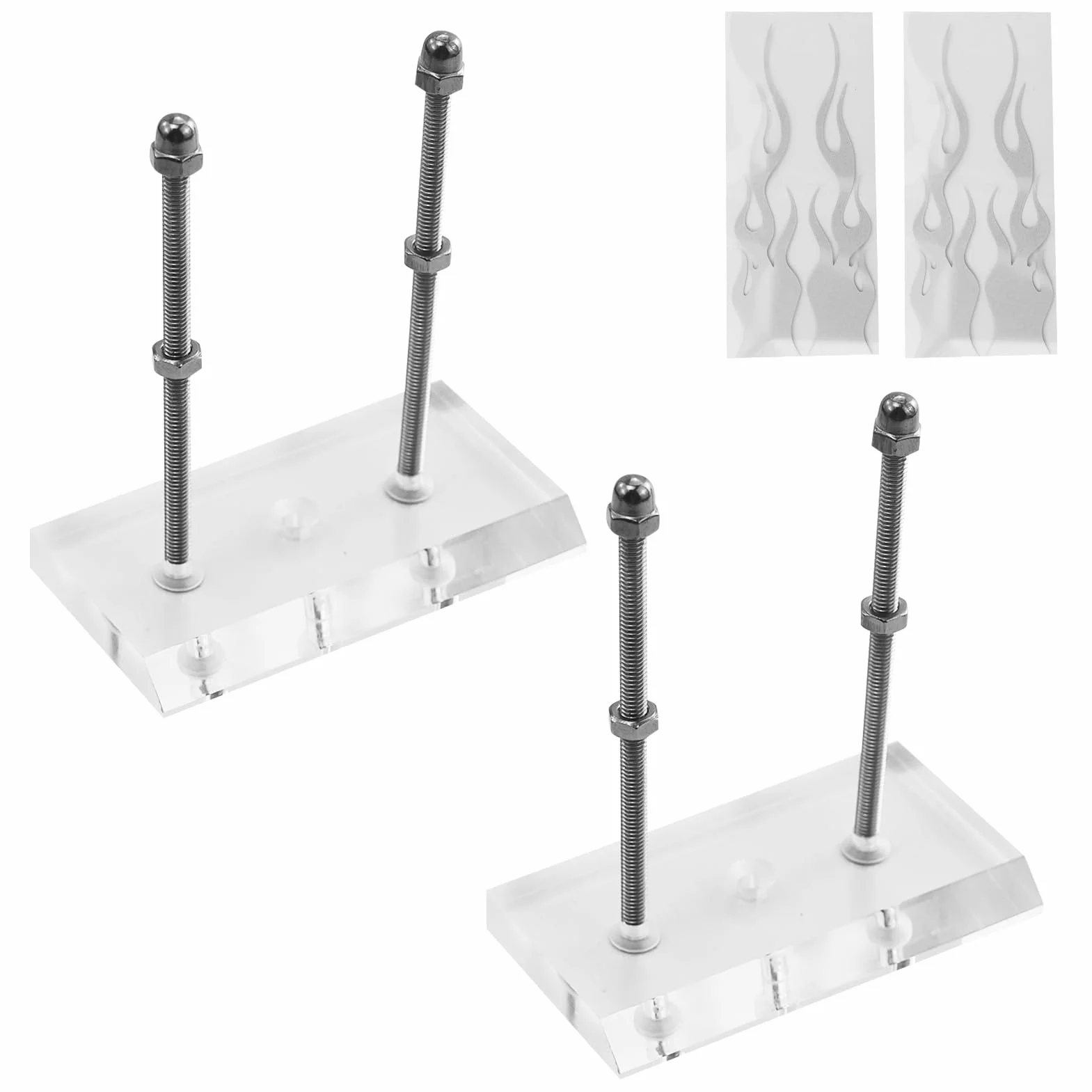 Supporti Parete Skateboard in Acrilico Trasparente, Espositore Professionale, Gancio Acrilico per Stoccaggio Display, 2 Pezzi