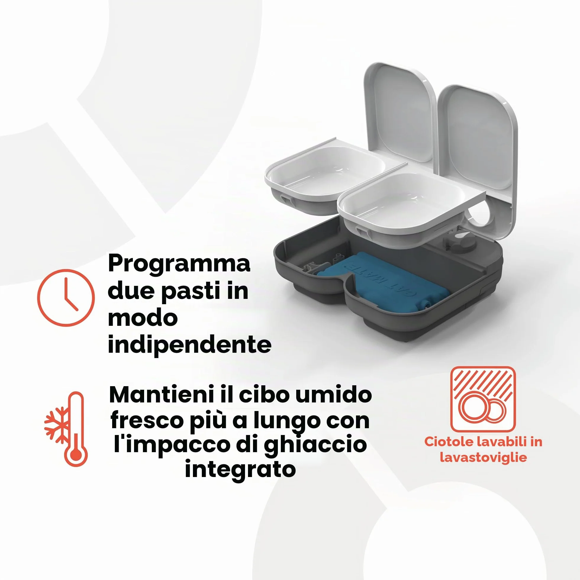 Cat Mate - Distributore Automatico di Cibo per 2 pasti