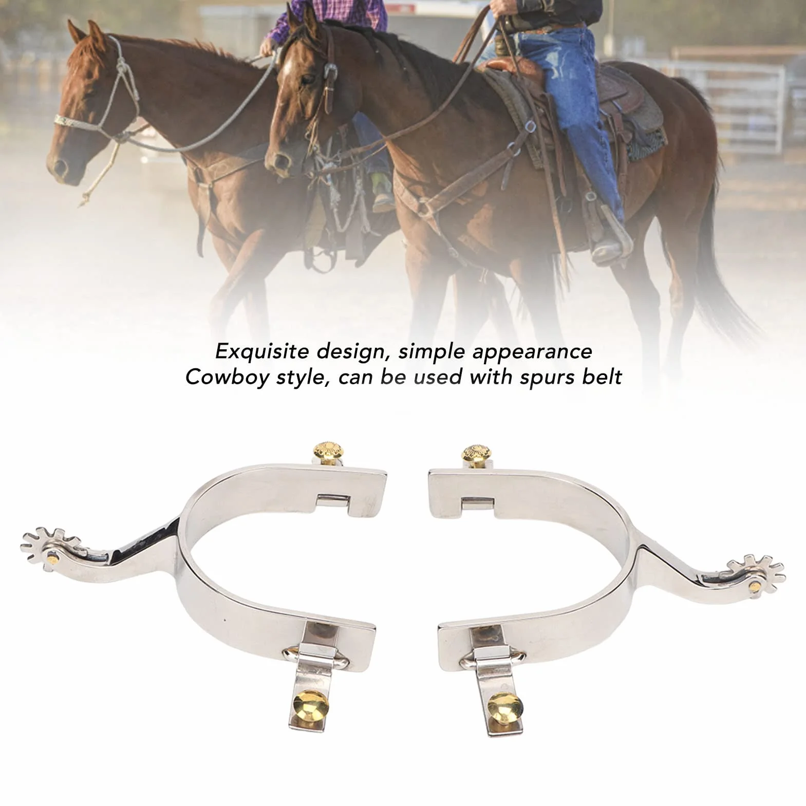 Focket Speroni Western da Cowboy, 2 Pezzi Speroni da Cavallo in Acciaio Inossidabile Squisito Vintage con Ingranaggio Rotante,Speroni da Stivale Steampunk in Metallo di Ottima Lavorazione