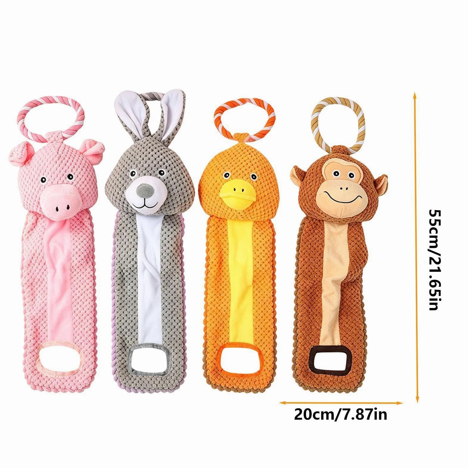 Giocattoli masticabili per cuccioli in fase della dentizione 4 Pezzi | Giocattoli di masticazione robusti in peluche imbottito per cuccioli Per Gatti, Ani