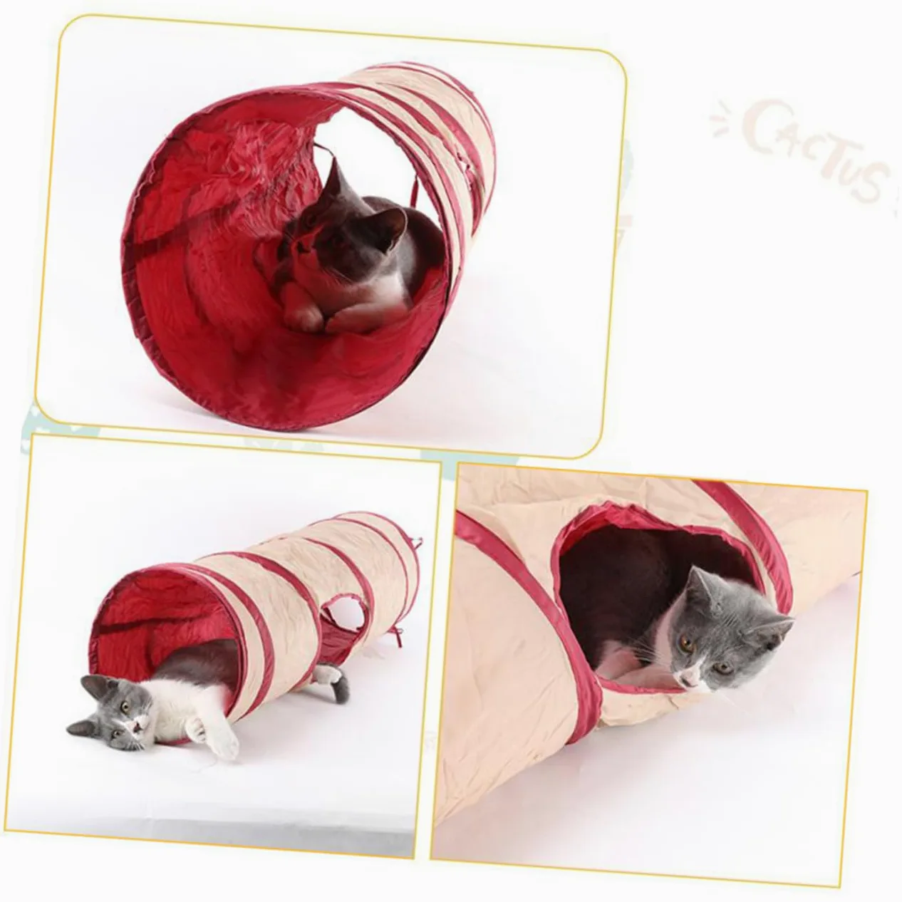 Didiseaon per Gatti Tunnel per Animali Domestici Pieghevole per Riporre Gli Oggetti Ideale per Gatti Conigli Furetti E Cuccioli.